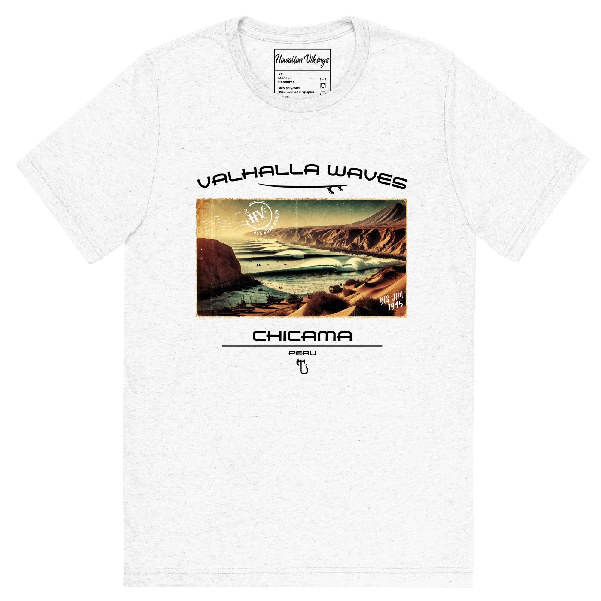 Chicama Beach Vintage Postcard T-Shirt - Hawaiian Vikings