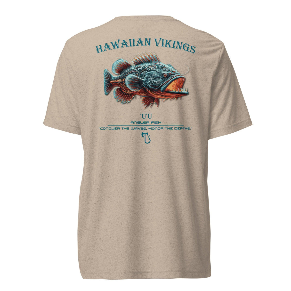 Angler Fish Tri-Blend Short Sleeve T-Shirt - Hawaiian Vikings