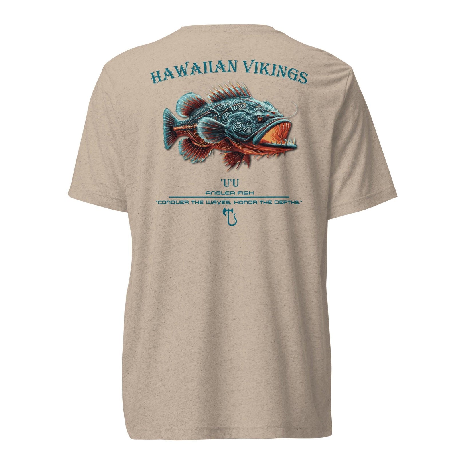 Angler Fish Tri-Blend Short Sleeve T-Shirt - Hawaiian Vikings