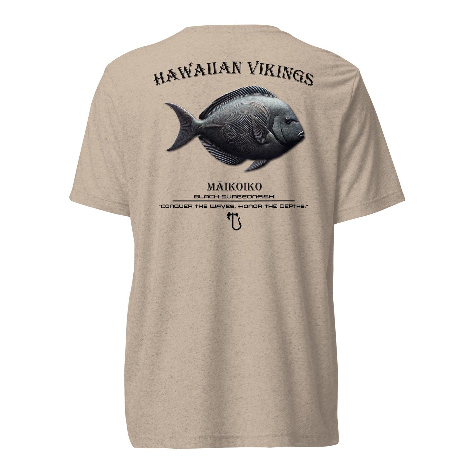 Black Surgeonfish Tri-Blend Short Sleeve T-Shirt - Hawaiian Vikings