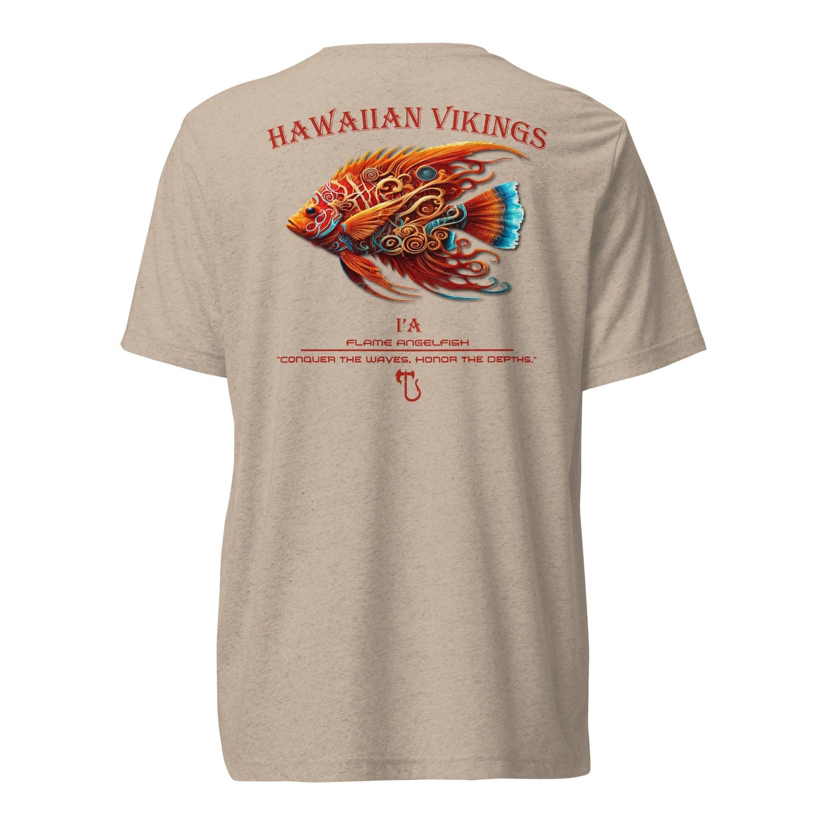 Flame Angelfish Tri-Blend Short Sleeve T-Shirt - Hawaiian Vikings