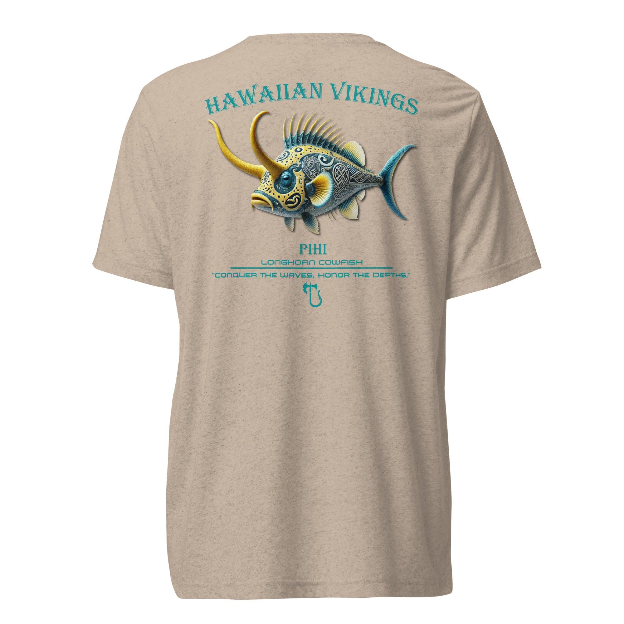 Longhorn Cowfish Tri-Blend Short Sleeve T-Shirt - Hawaiian Vikings