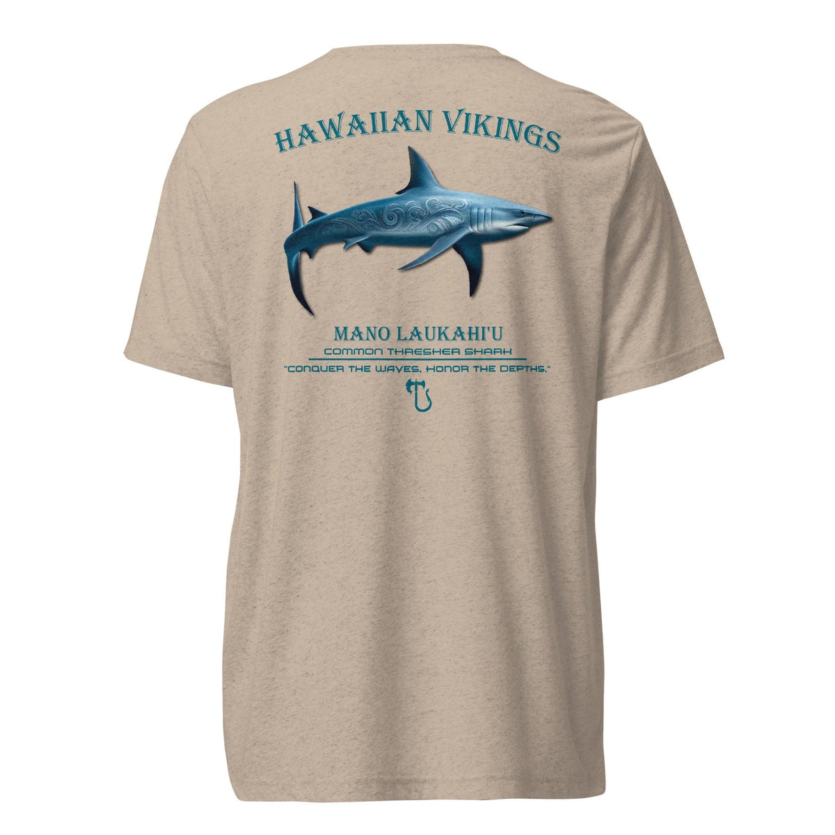 Common Thresher Shark Tri-Blend Short Sleeve T-Shirt - Hawaiian Vikings