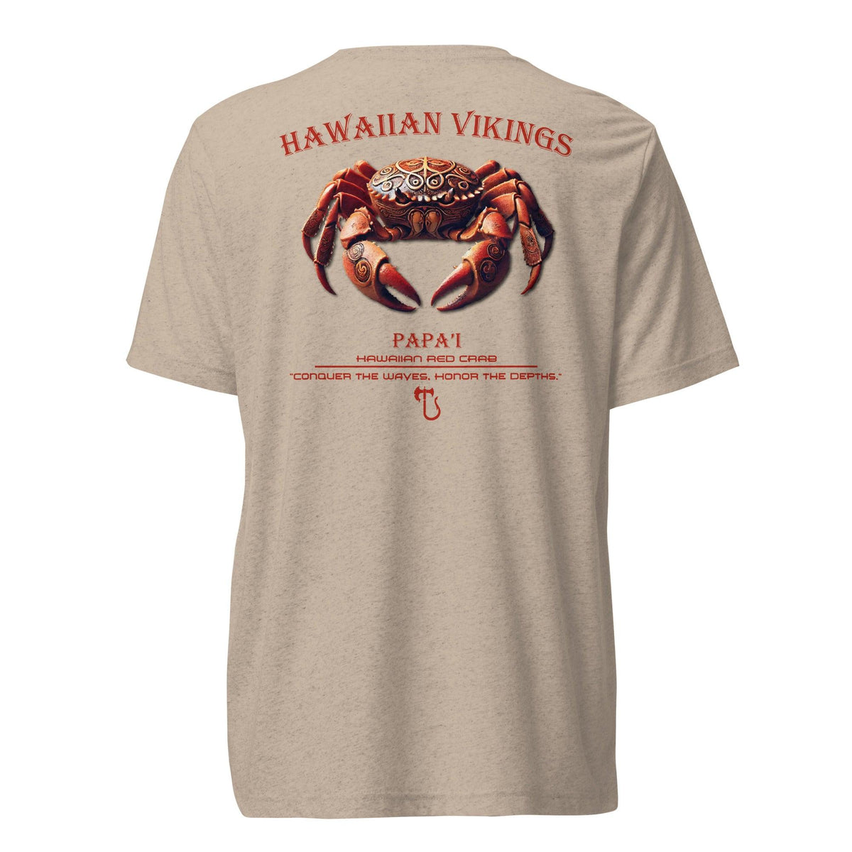 Hawaiian Red Crab Tri-Blend Short Sleeve T-Shirt - Hawaiian Vikings