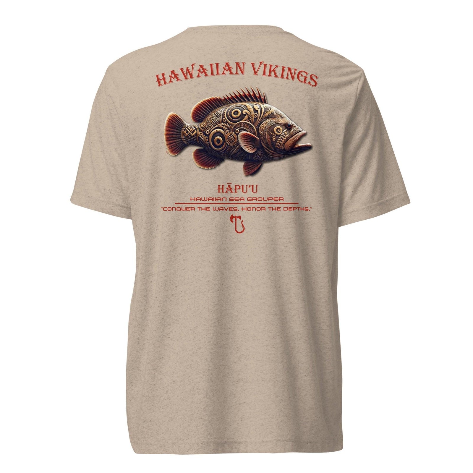 Hawaiian Sea Grouper Tri-Blend Short Sleeve T-Shirt - Hawaiian Vikings