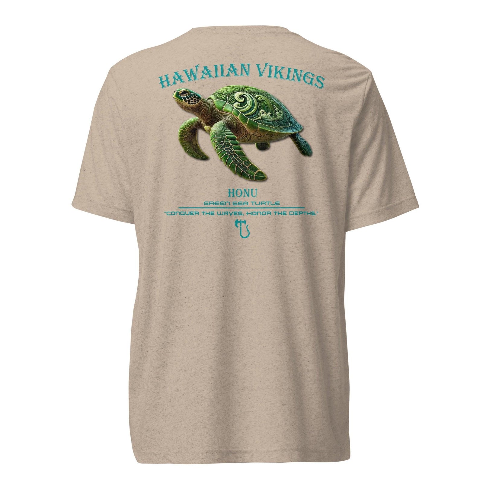 Green Sea Turtle Tri-Blend Short Sleeve T-Shirt - Hawaiian Vikings