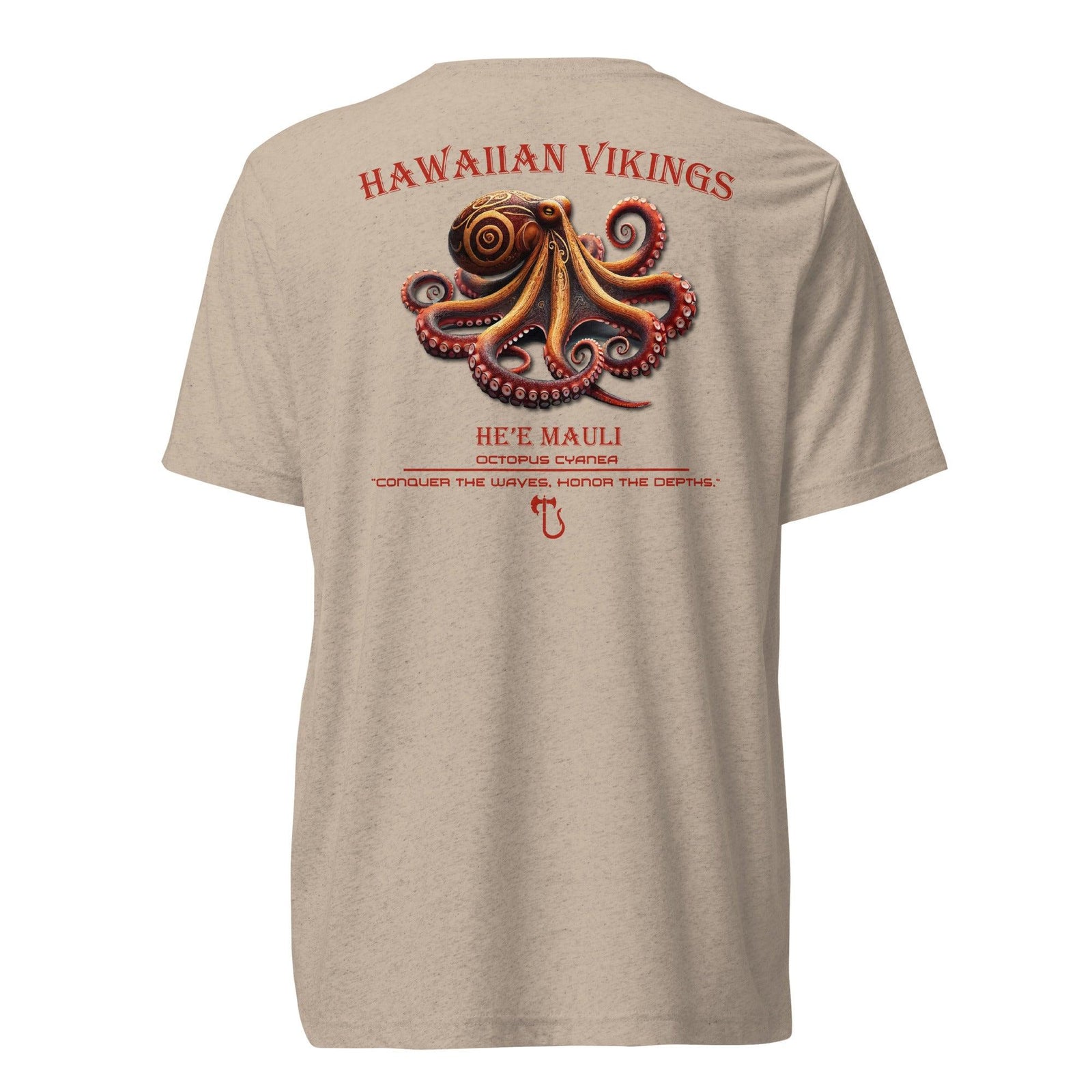 Octopus Cyanea Tri-Blend Short Sleeve T-Shirt - Hawaiian Vikings