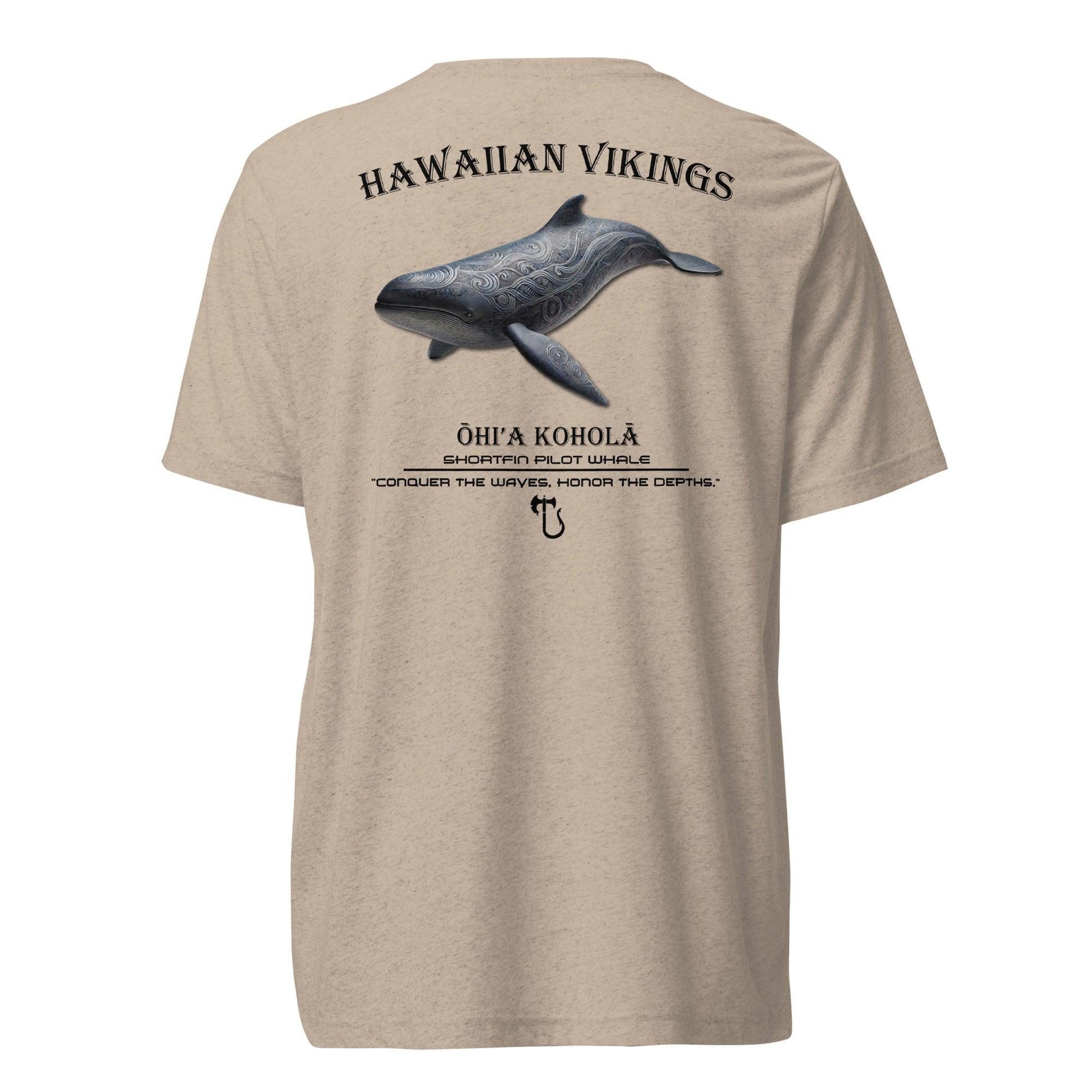 Shortfin Pilot Whale Tri-Blend Short Sleeve T-Shirt - Hawaiian Vikings