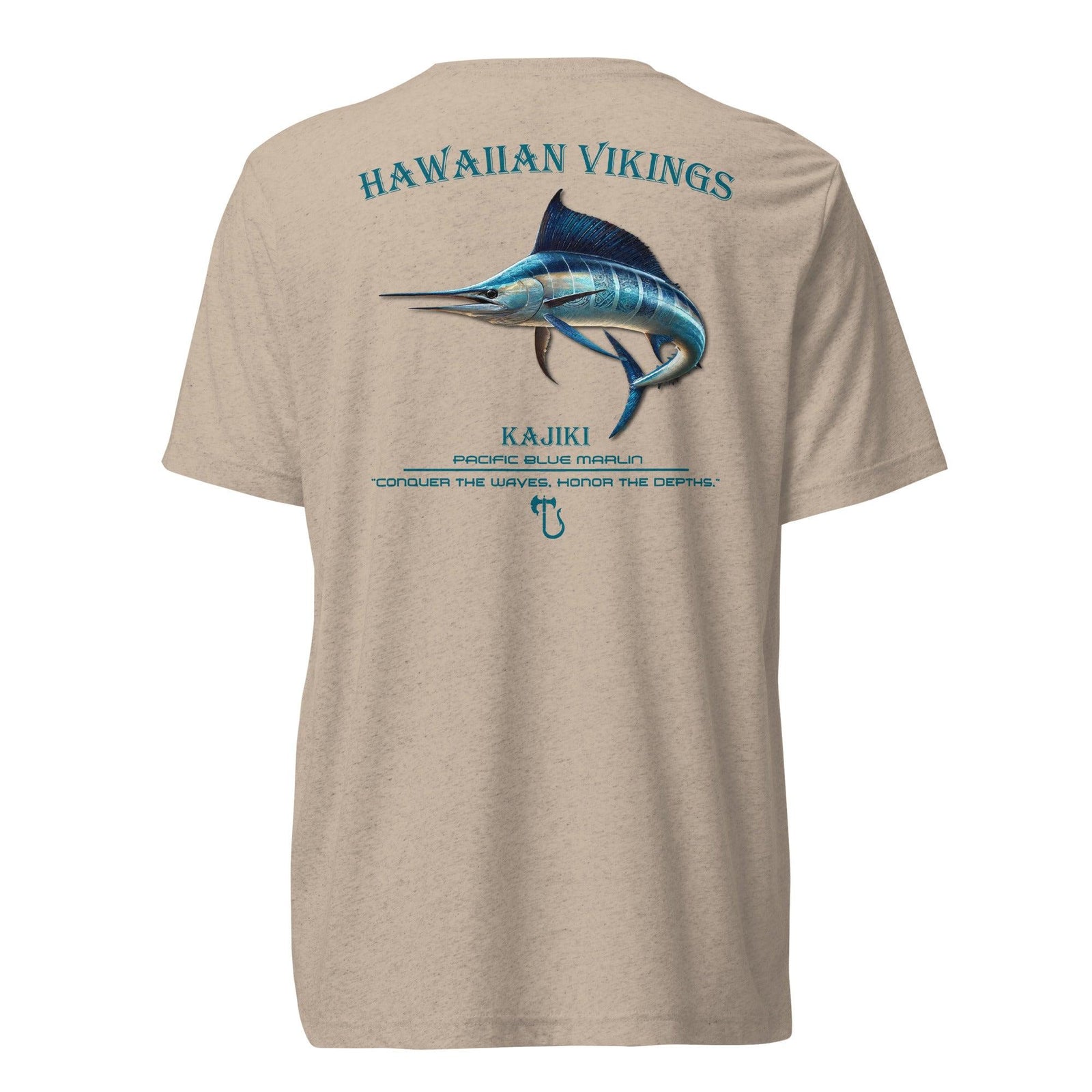 Pacific Blue Marlin Tri-Blend Short Sleeve T-Shirt - Hawaiian Vikings