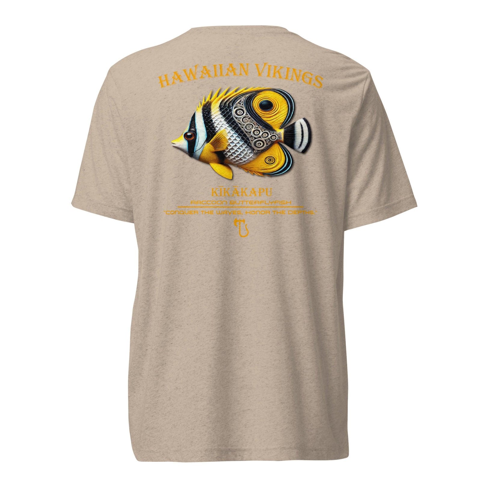 Raccoon Butterflyfish Tri-Blend Short Sleeve T-Shirt - Hawaiian Vikings