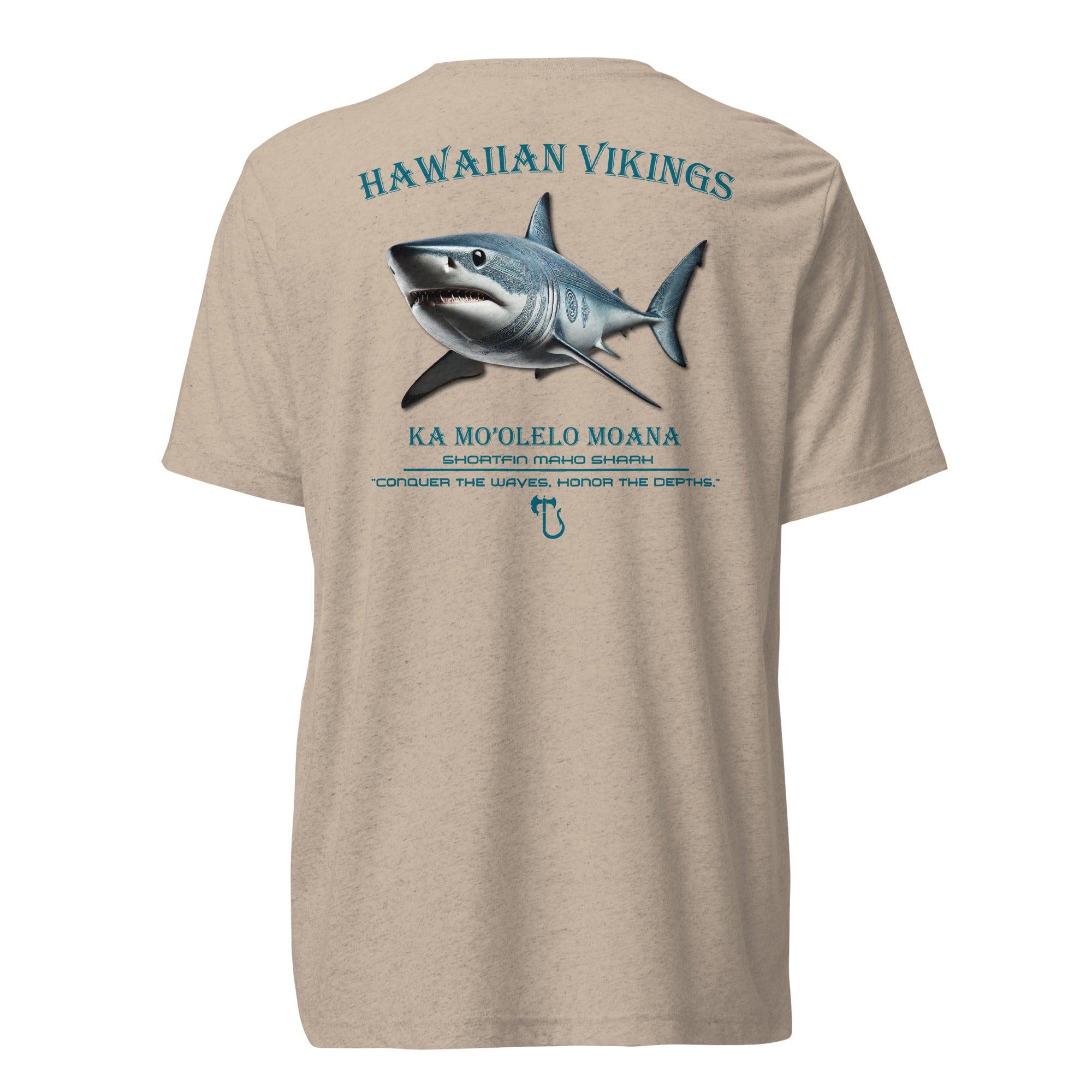 Shortfin Mako Shark Tri-Blend Short Sleeve T-Shirt - Hawaiian Vikings