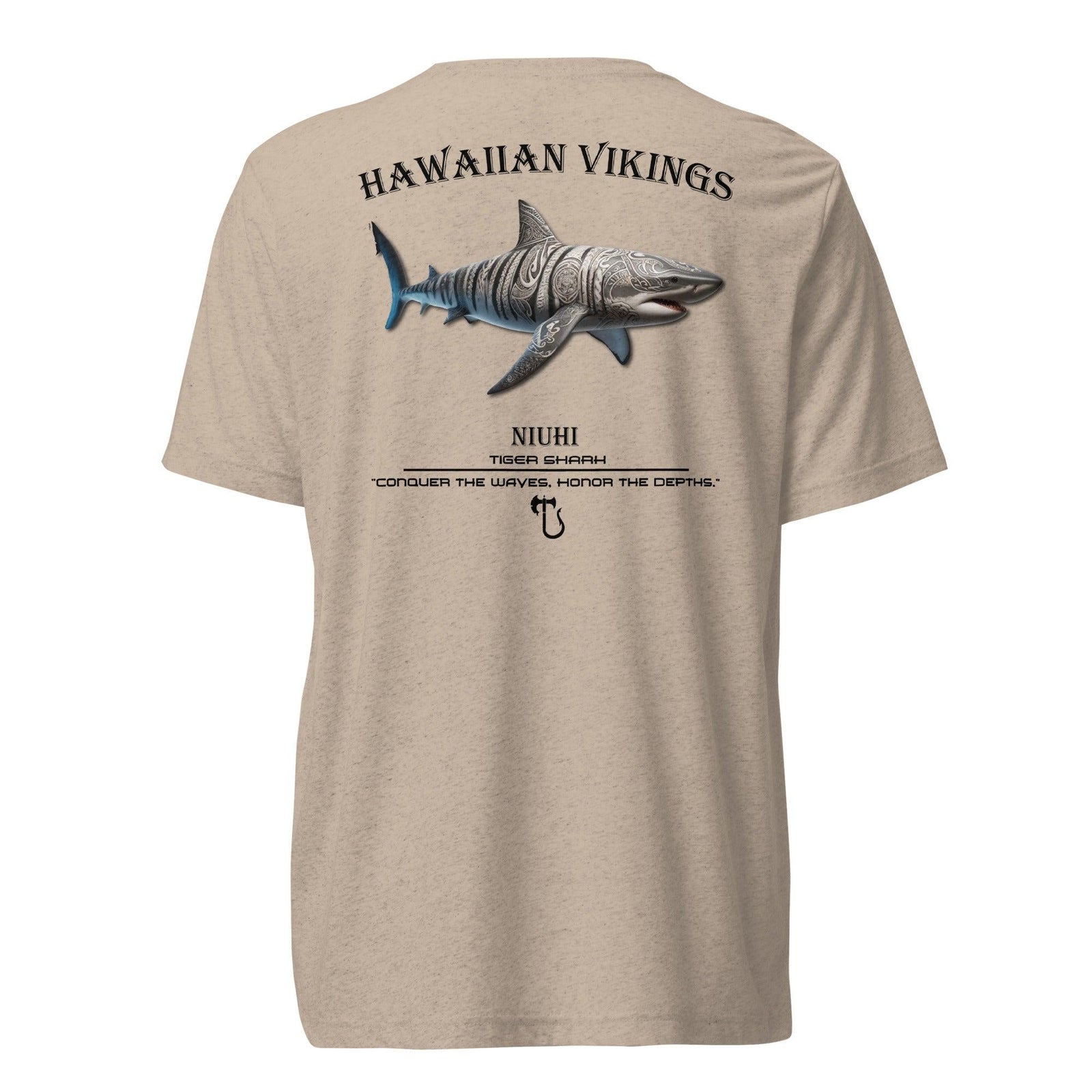 Tiger Shark Tri-Blend Short Sleeve T-Shirt - Hawaiian Vikings