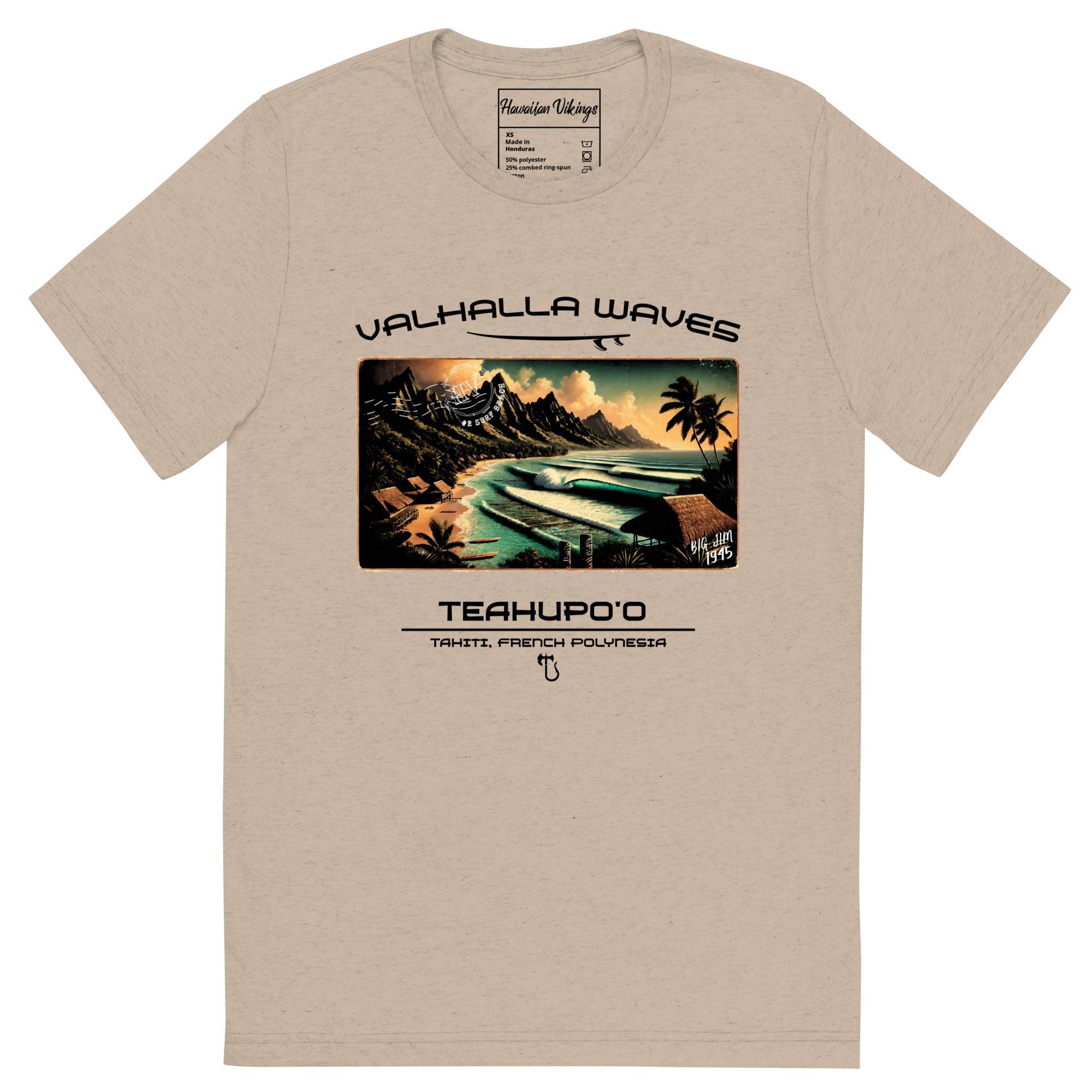 Teahupo'o Vintage Postcard T-Shirt - Hawaiian Vikings