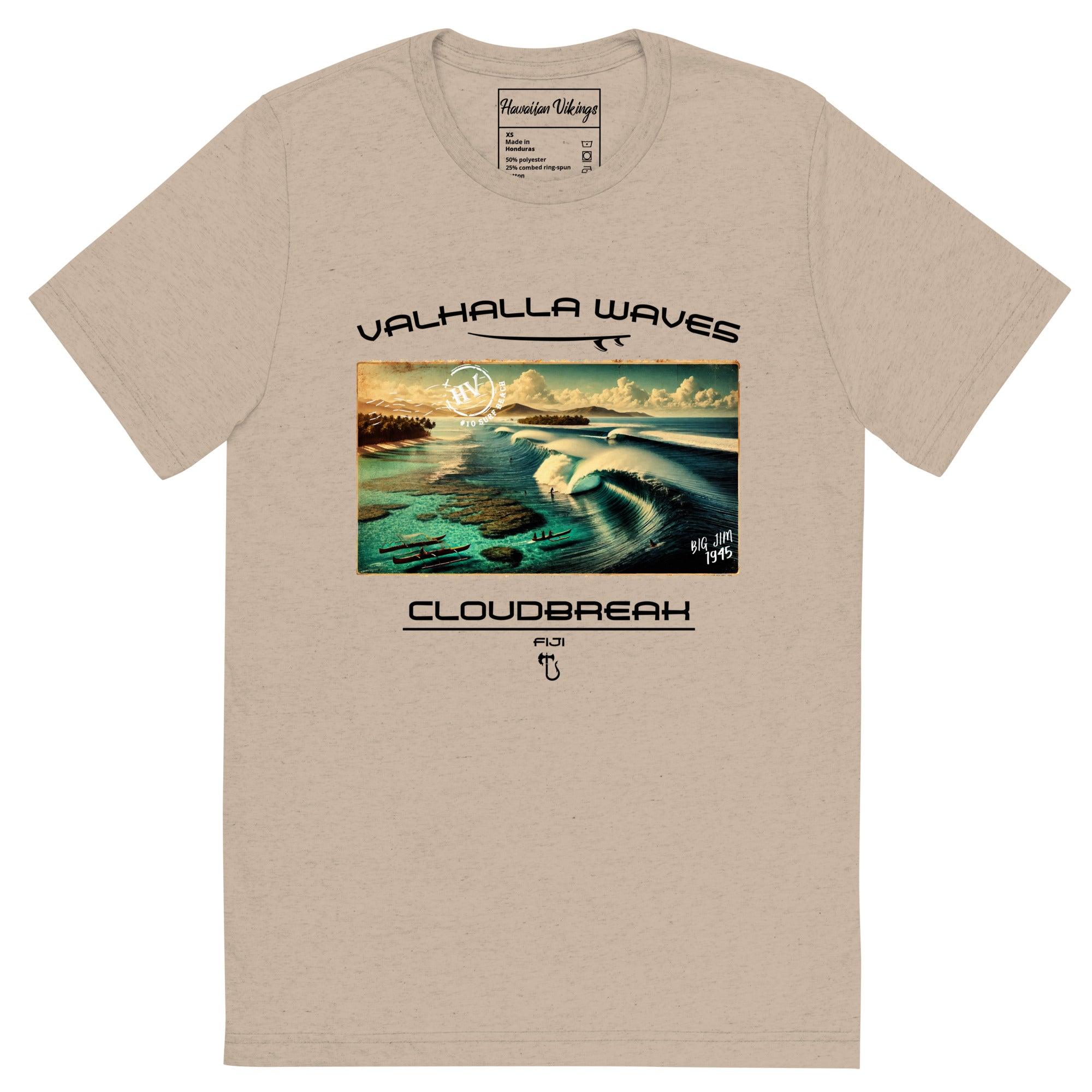 Cloudbreak Beach Vintage Postcard T-Shirt - Hawaiian Vikings