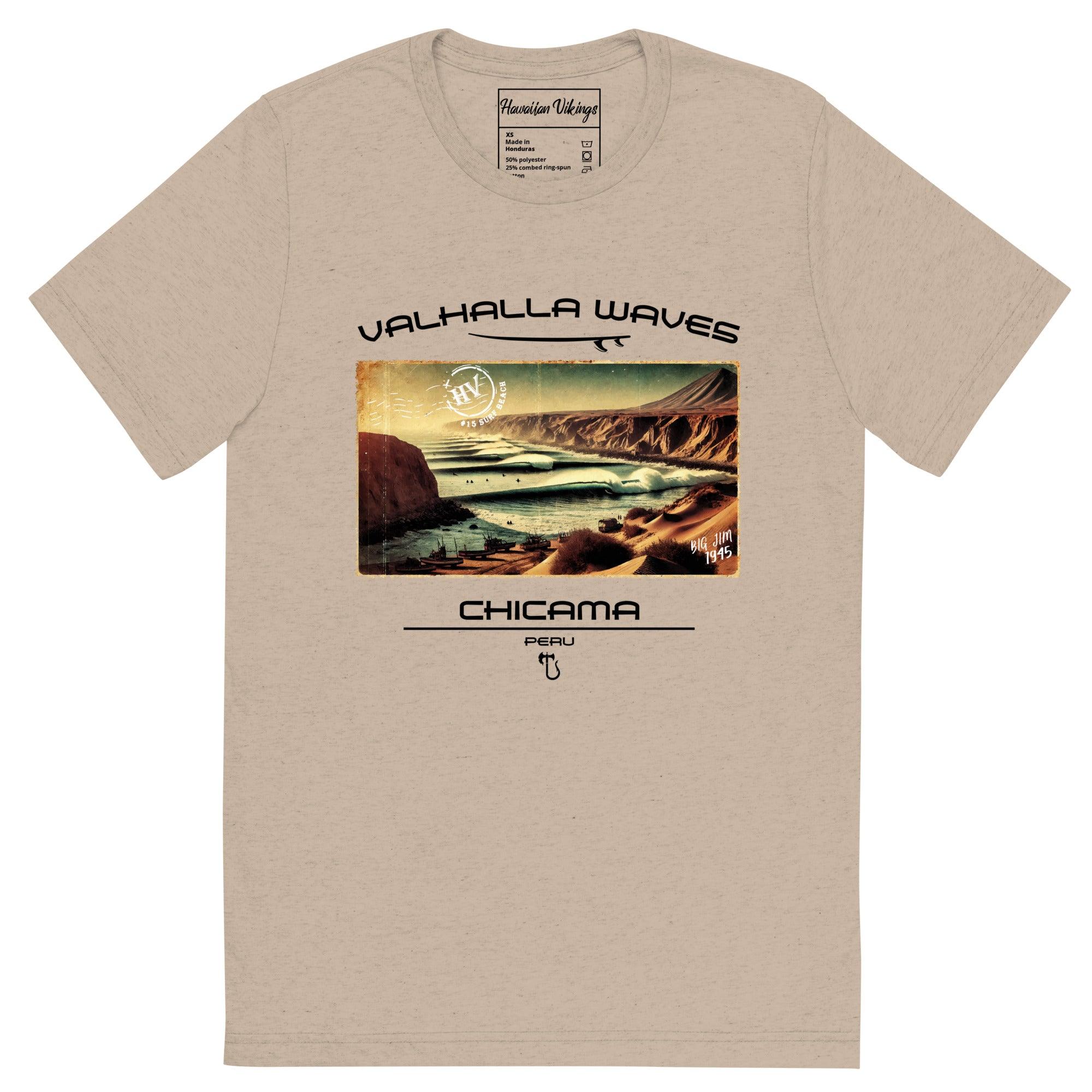 Chicama Beach Vintage Postcard T-Shirt - Hawaiian Vikings