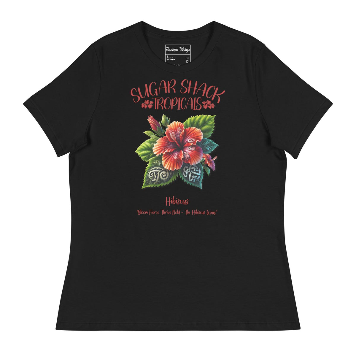 Hibiscus Women's Relaxed T-Shirt - Hawaiian Vikings