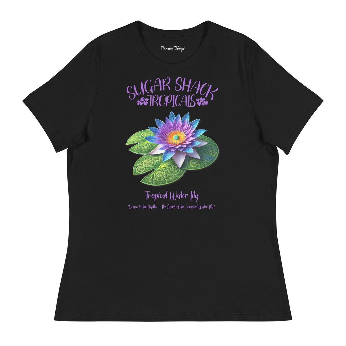Tropical Water Lily Women's Relaxed T-Shirt - Hawaiian Vikings