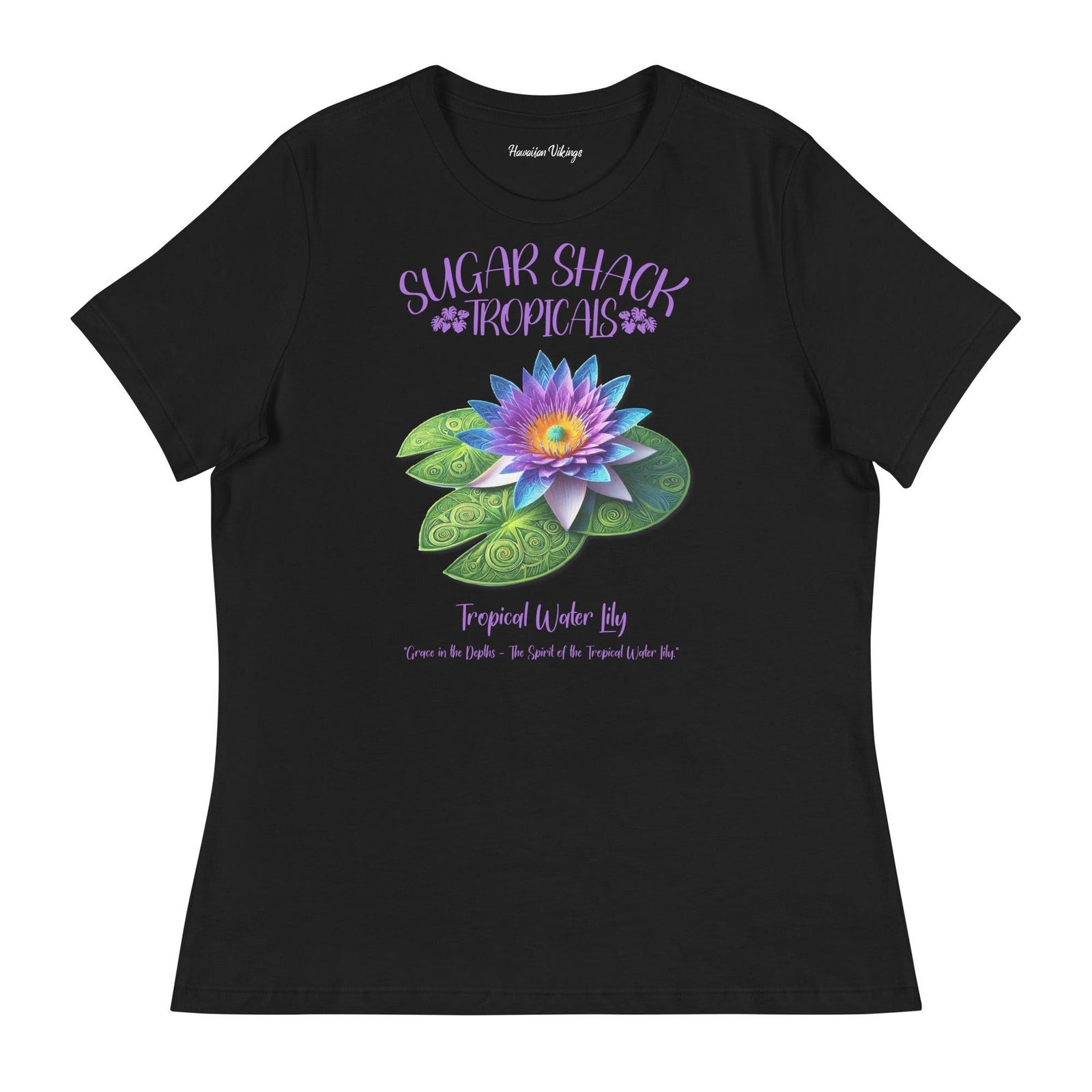 Tropical Water Lily Women's Relaxed T-Shirt - Hawaiian Vikings