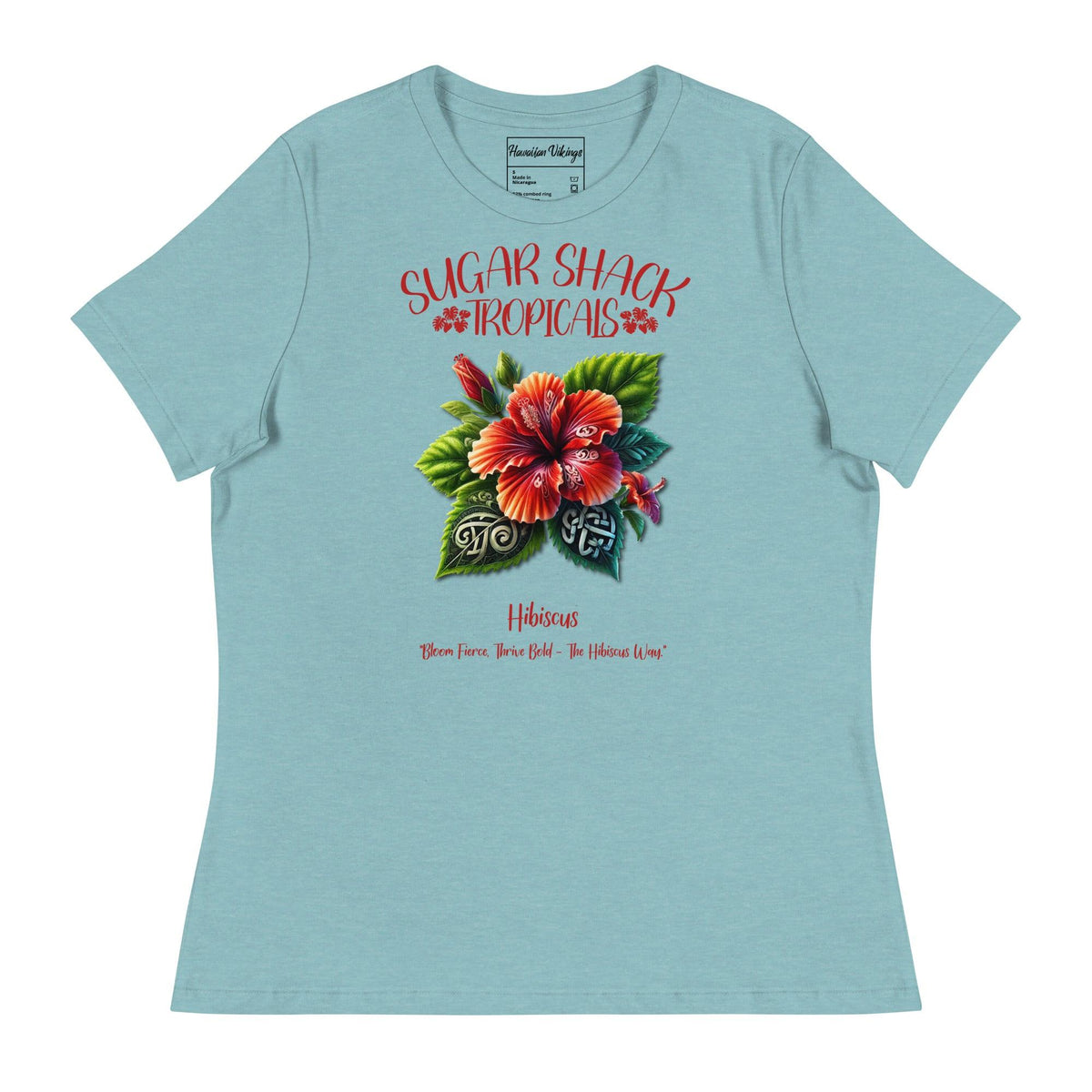 Hibiscus Women&#39;s Relaxed T-Shirt - Hawaiian Vikings