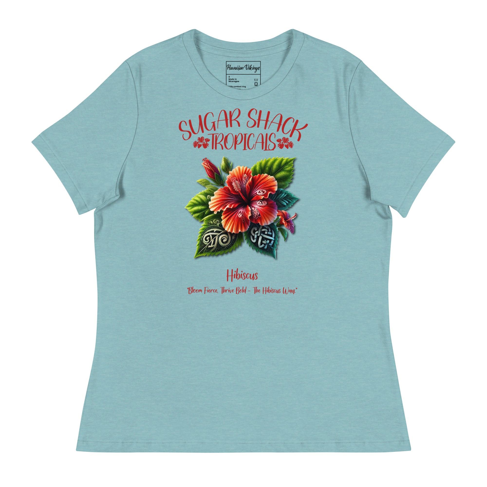 Hibiscus Women's Relaxed T-Shirt - Hawaiian Vikings