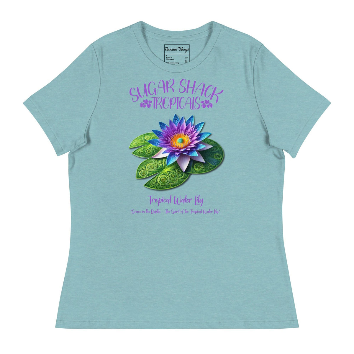 Tropical Water Lily Women's Relaxed T-Shirt - Hawaiian Vikings