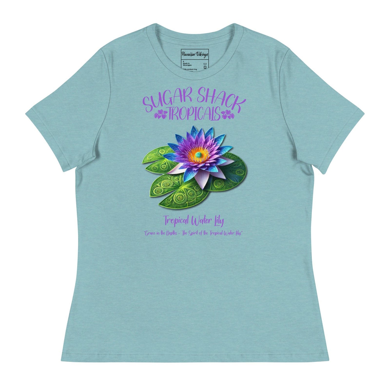 Tropical Water Lily Women's Relaxed T-Shirt - Hawaiian Vikings