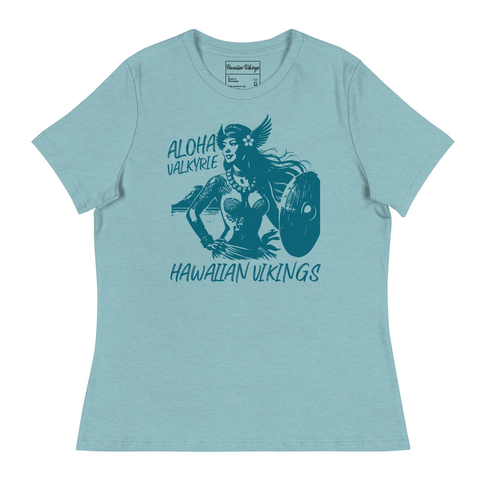 Aloha Valkyrie Shield Women’s Relaxed T-Shirt - Hawaiian Vikings