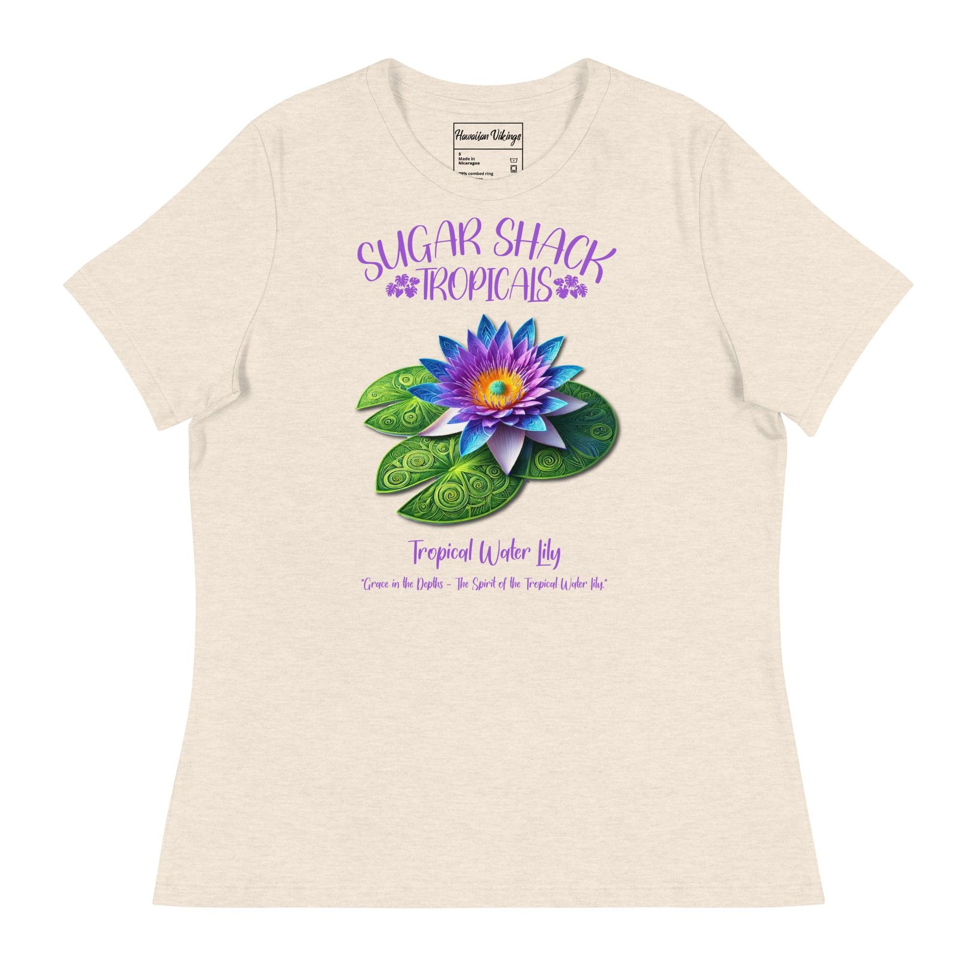 Tropical Water Lily Women's Relaxed T-Shirt - Hawaiian Vikings