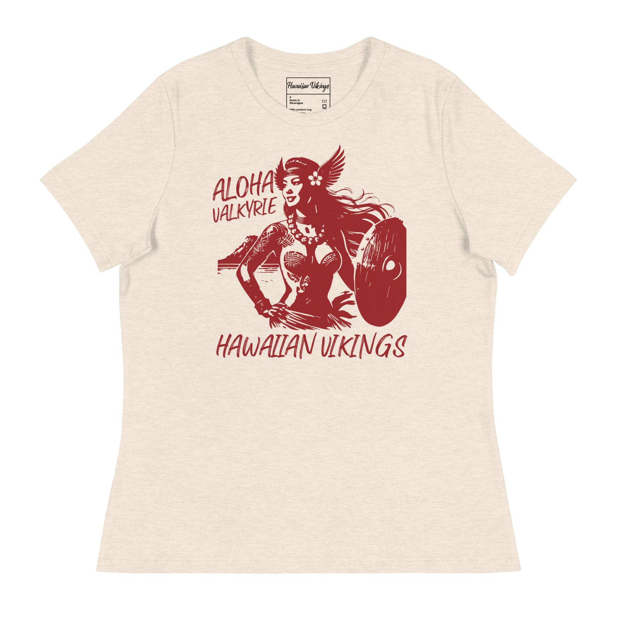 Aloha Valkyrie Shield Women’s Relaxed T-Shirt - Hawaiian Vikings