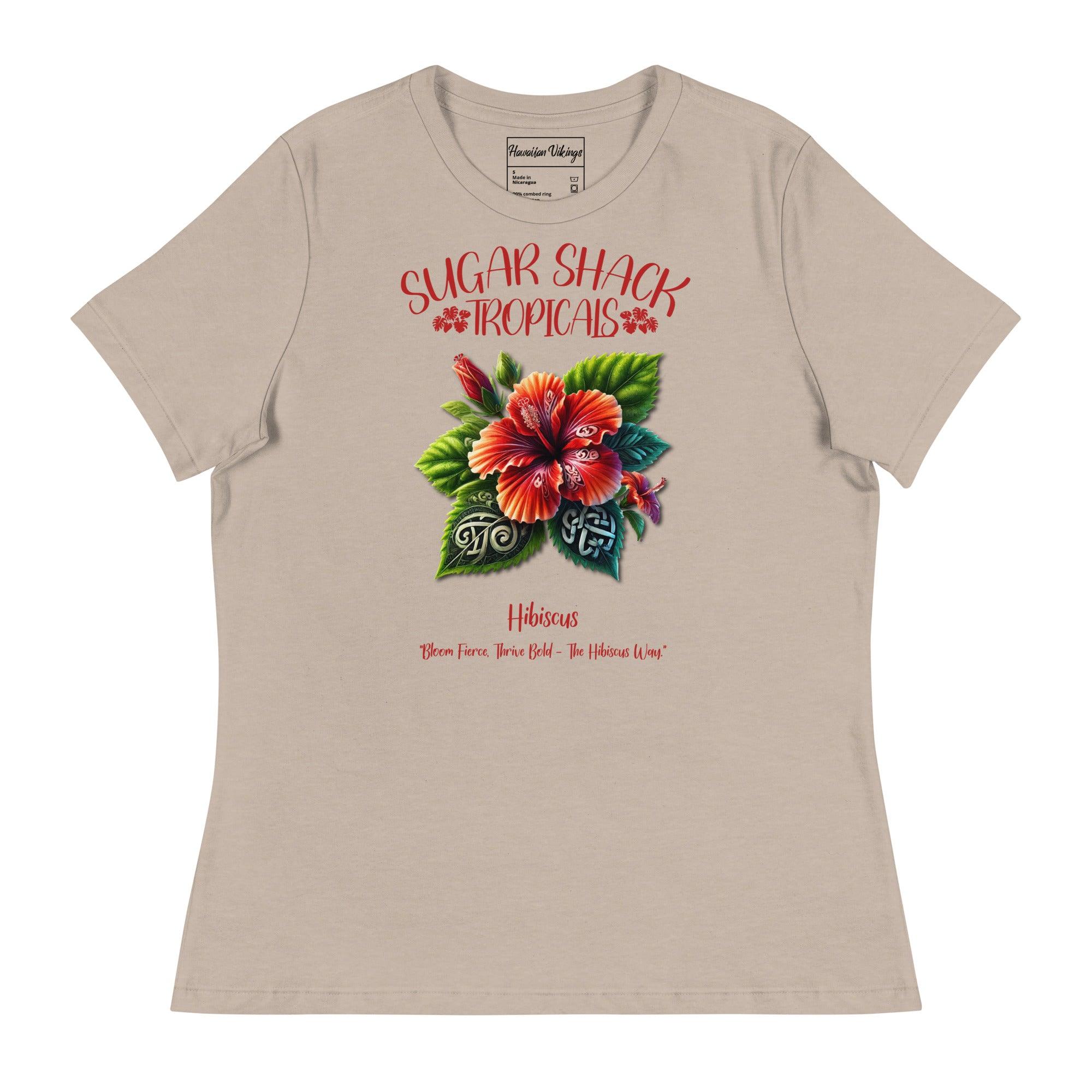Hibiscus Women's Relaxed T-Shirt - Hawaiian Vikings