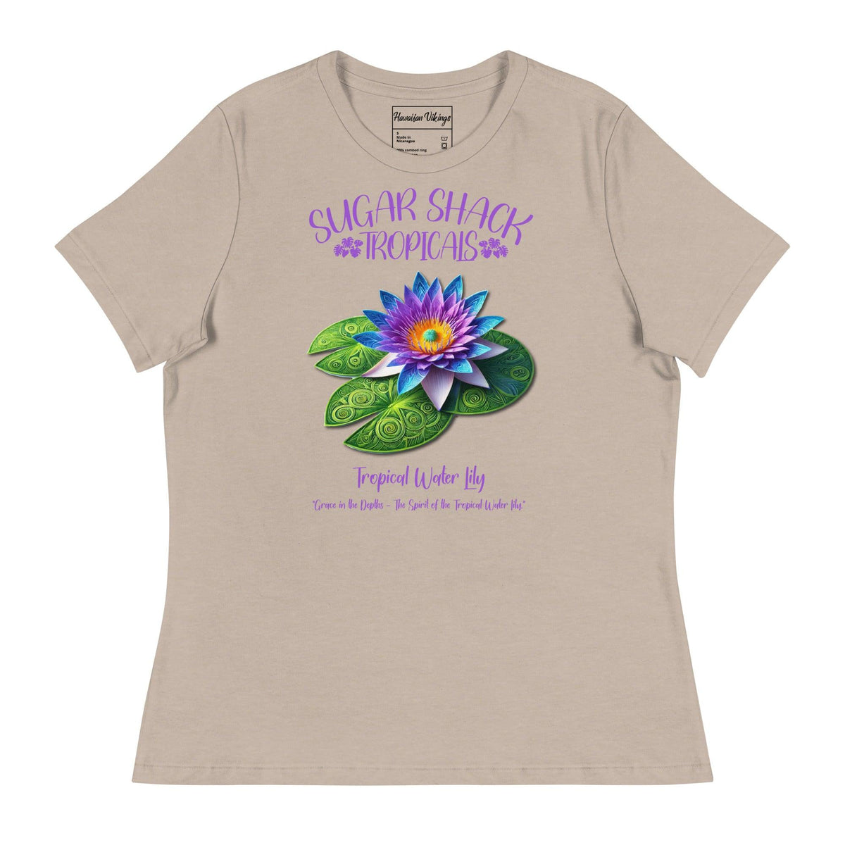 Tropical Water Lily Women's Relaxed T-Shirt - Hawaiian Vikings