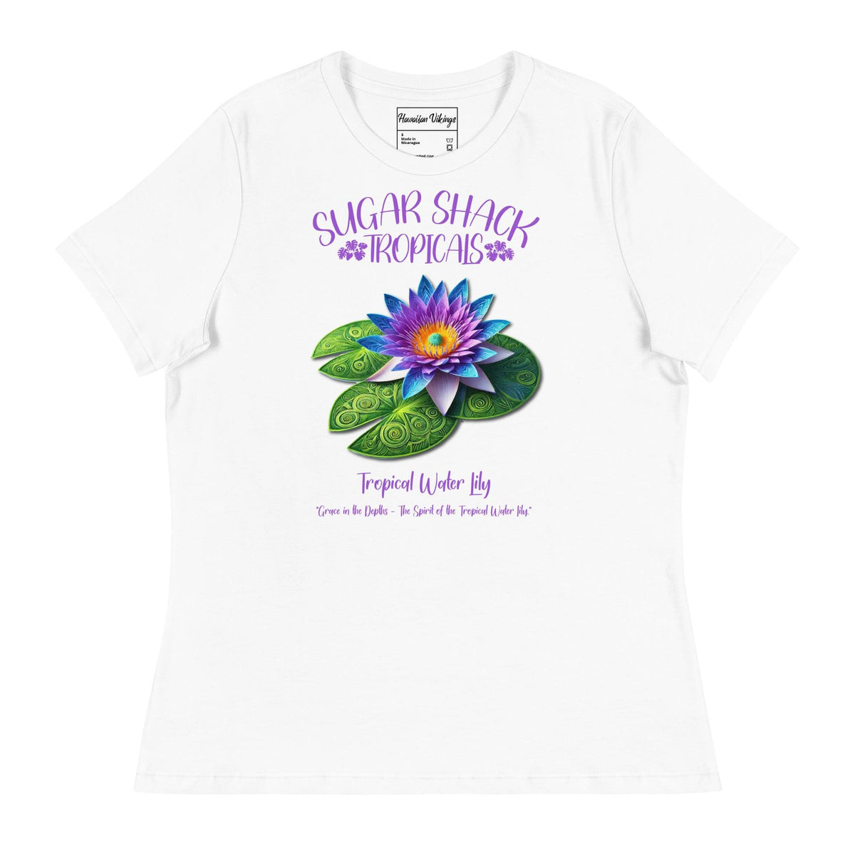 Tropical Water Lily Women's Relaxed T-Shirt - Hawaiian Vikings