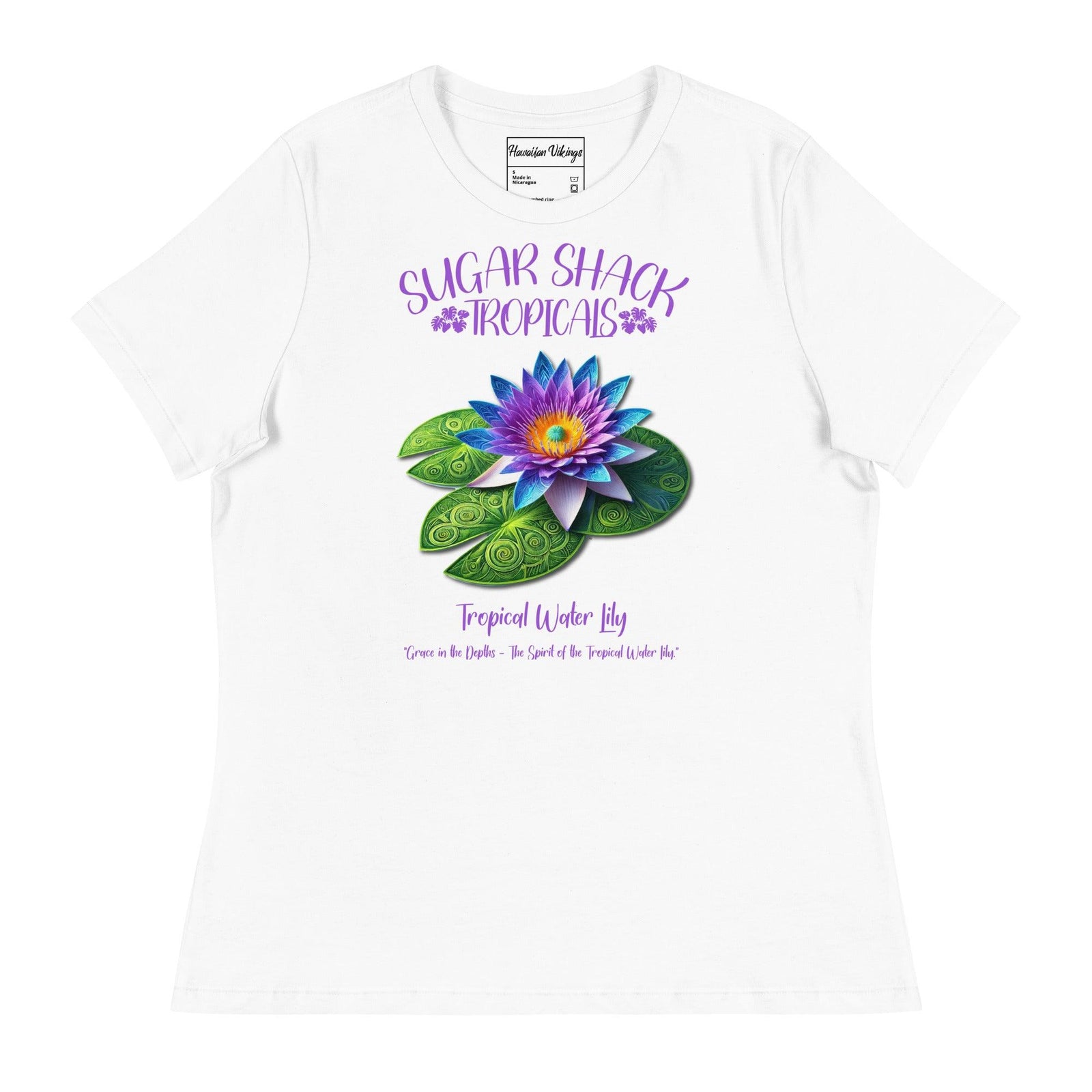 Tropical Water Lily Women's Relaxed T-Shirt - Hawaiian Vikings