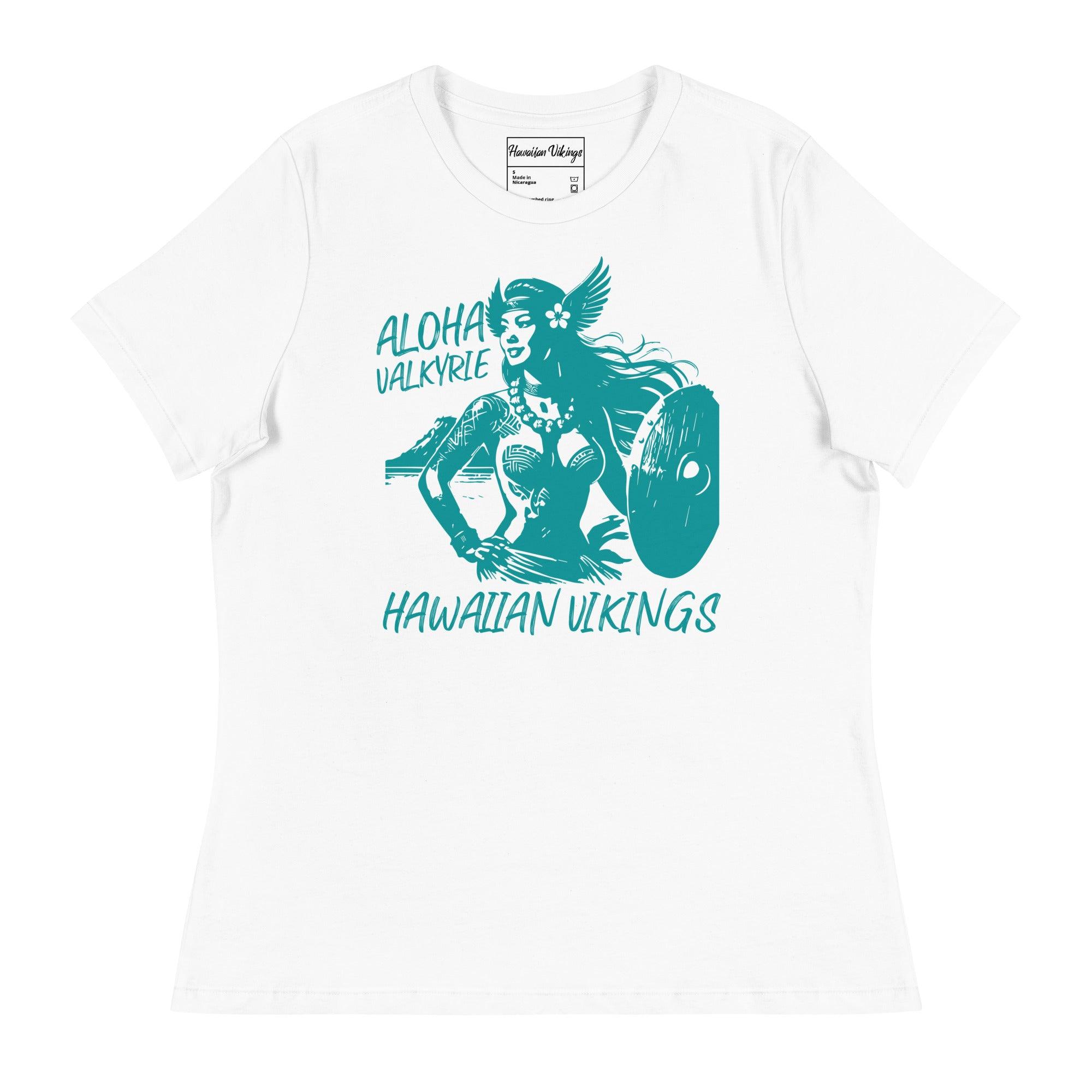 Aloha Valkyrie Shield Women’s Relaxed T-Shirt - Hawaiian Vikings