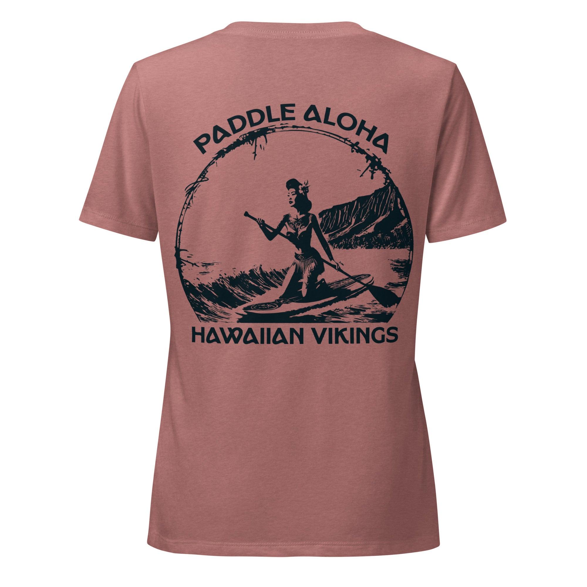 Paddle Aloha Women’s V-Neck T-Shirt - Hawaiian Vikings