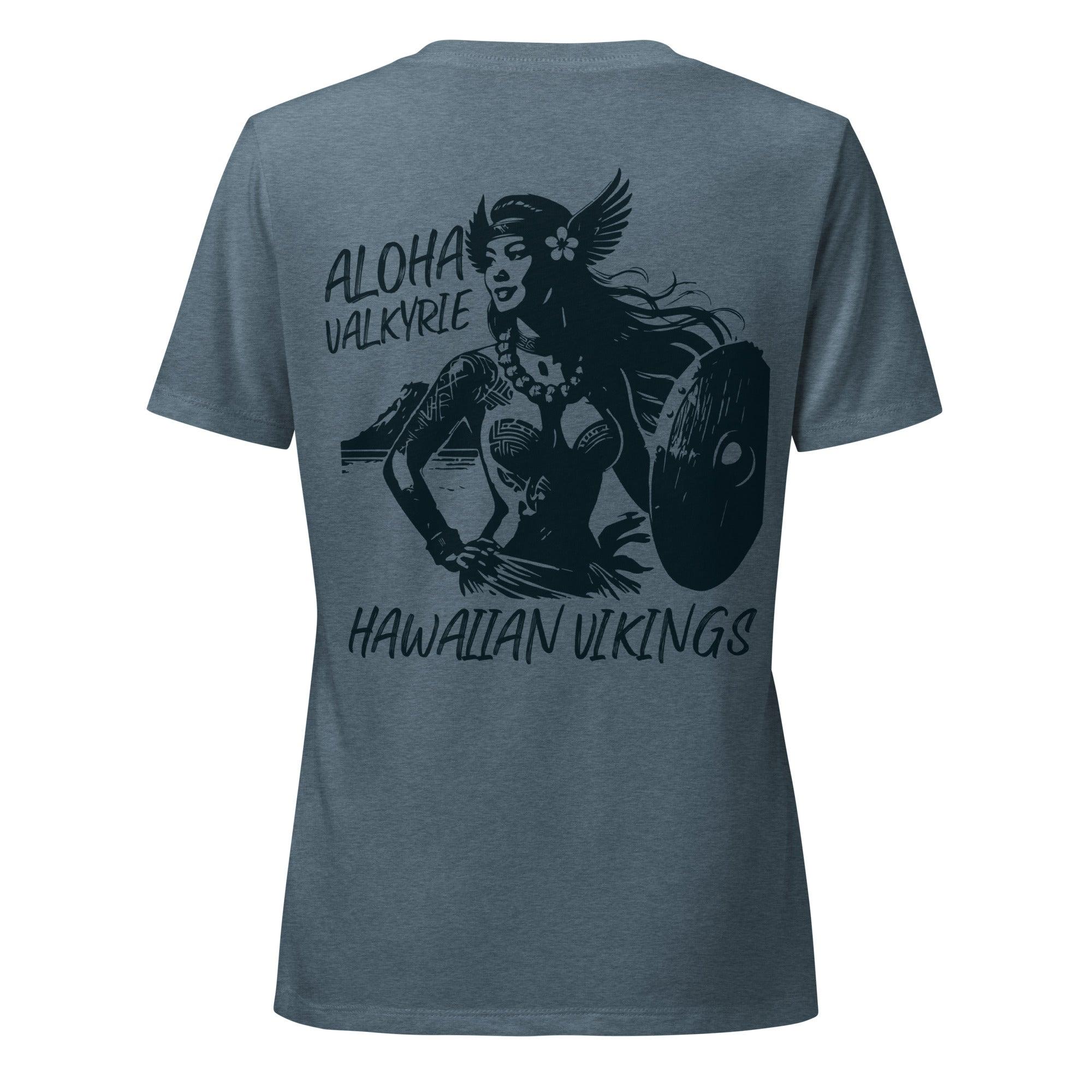 Aloha Valkyrie Shield Women’s V-Neck T-Shirt - Hawaiian Vikings