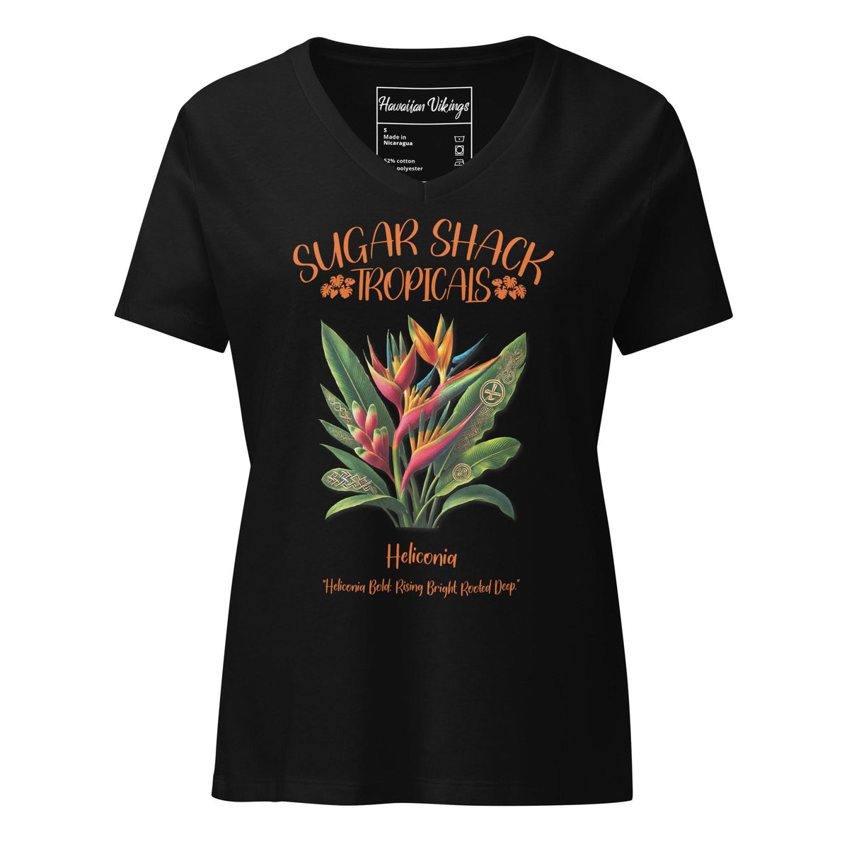 Heliconia Women’s relaxed v-neck t-shirt - Hawaiian Vikings