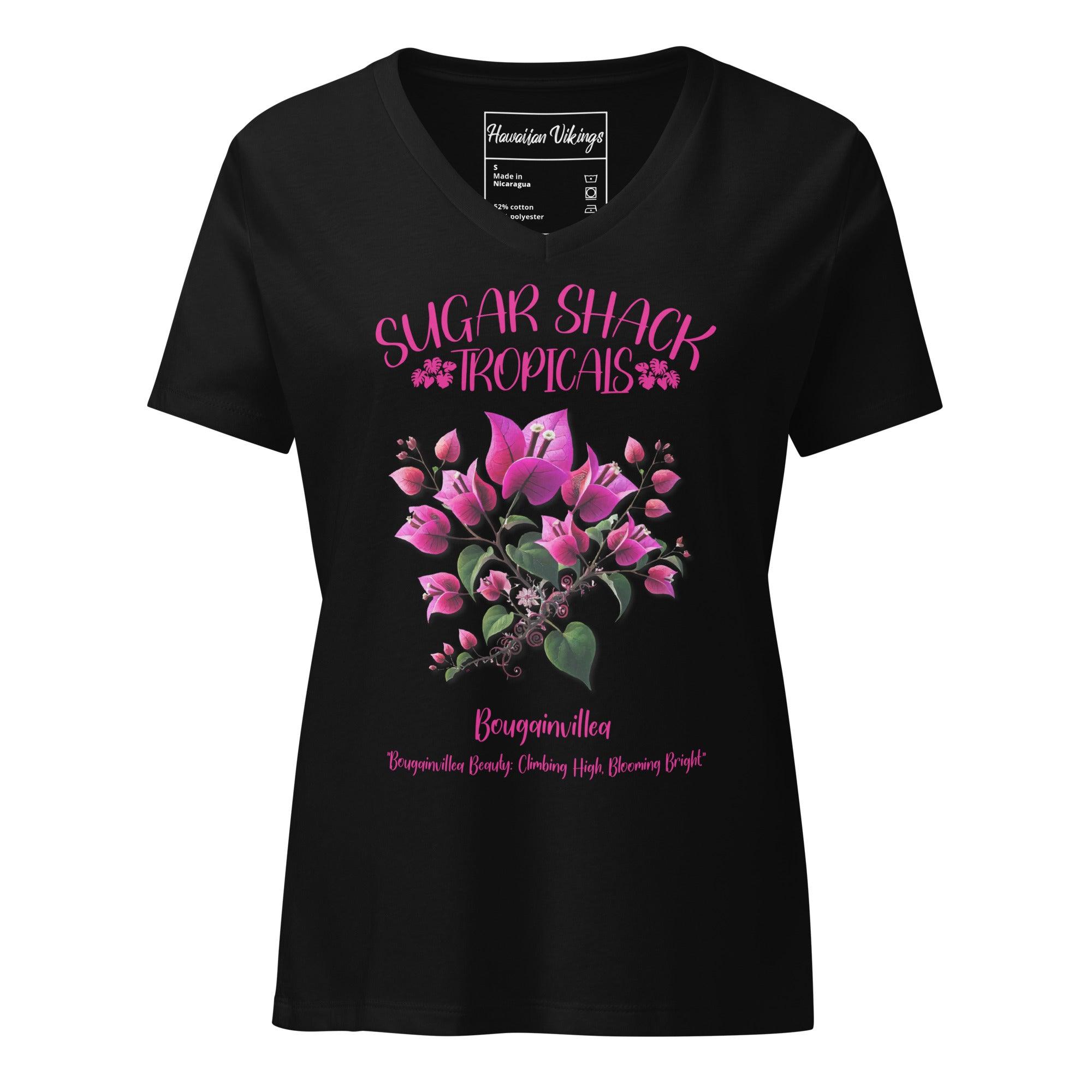 Bougainvillea Women’s relaxed v-neck t-shirt - Hawaiian Vikings
