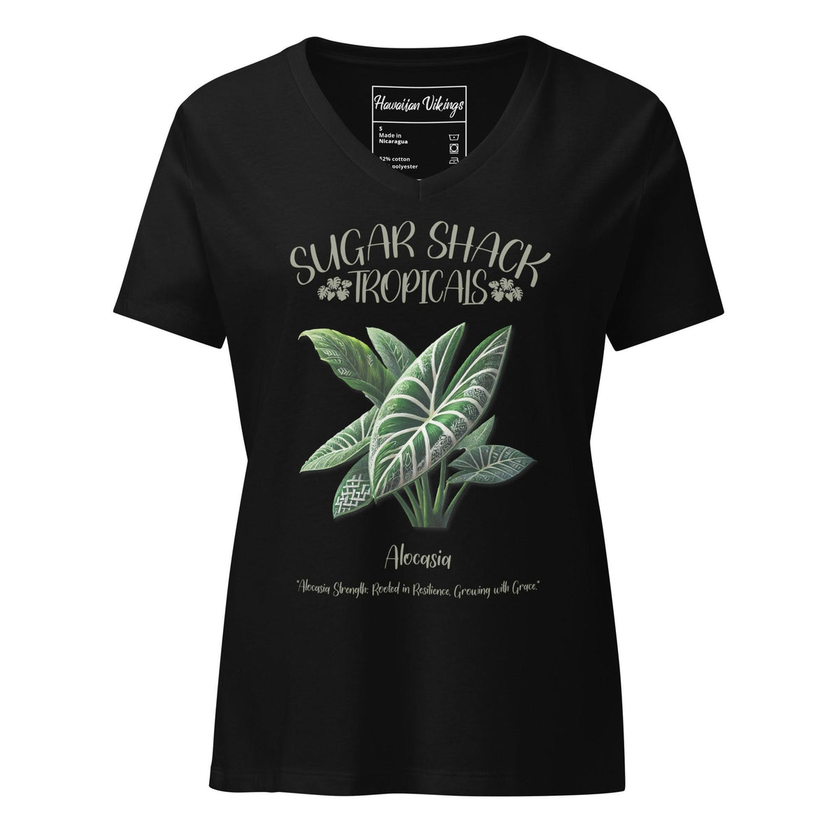 Alocasia Women’s relaxed v-neck t-shirt - Hawaiian Vikings