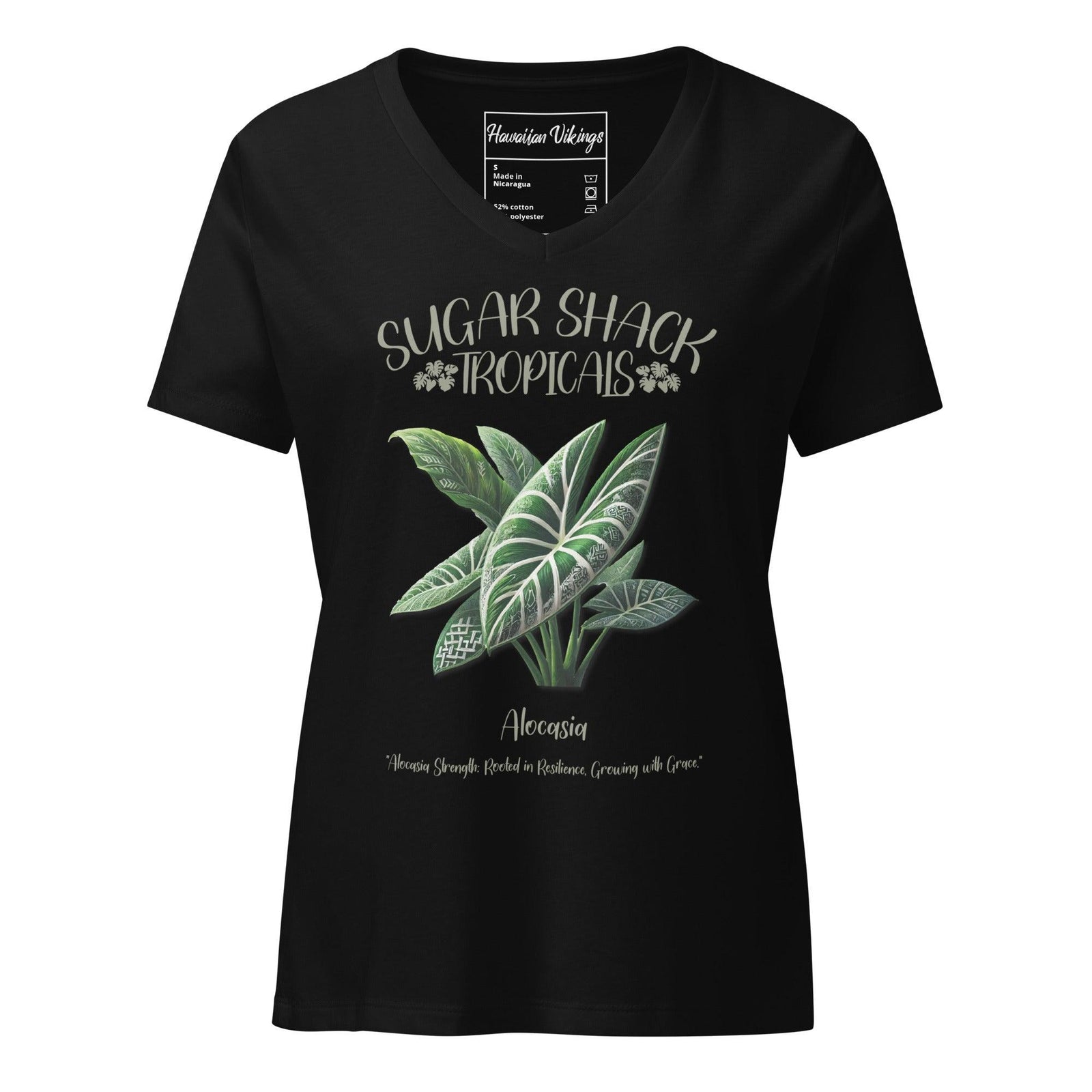 Alocasia Women’s relaxed v-neck t-shirt - Hawaiian Vikings