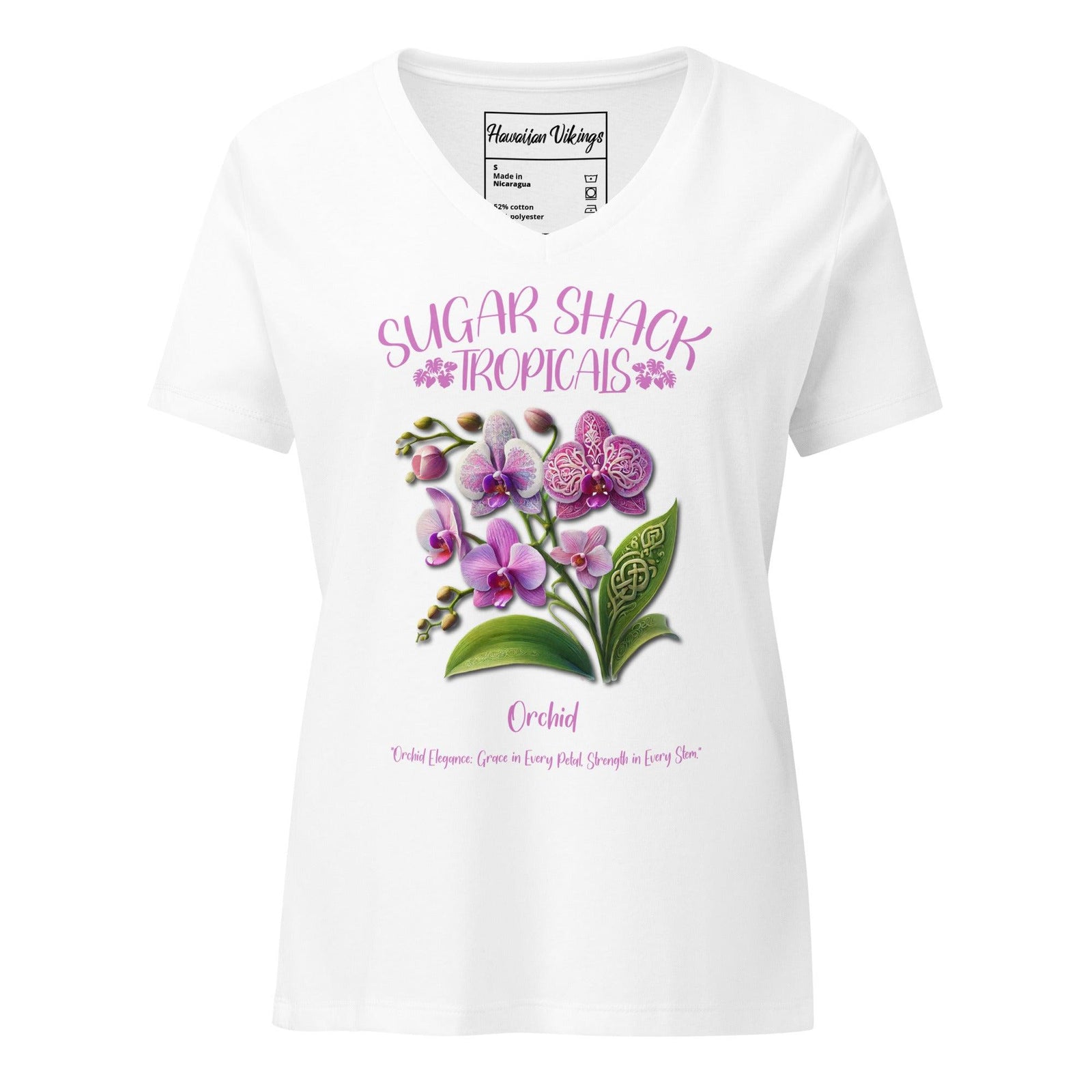 Orchid Women’s relaxed v-neck t-shirt - Hawaiian Vikings