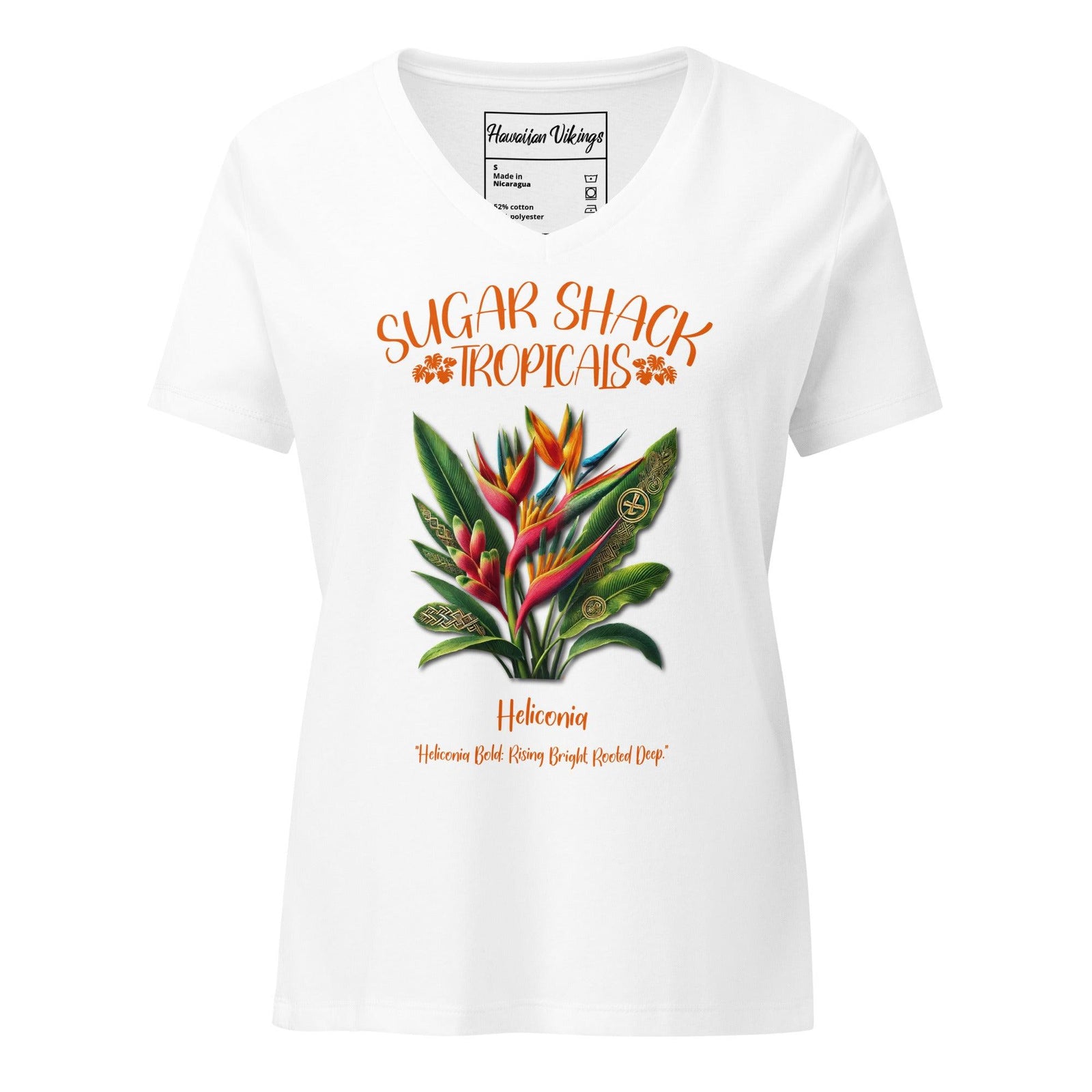 Heliconia Women’s relaxed v-neck t-shirt - Hawaiian Vikings
