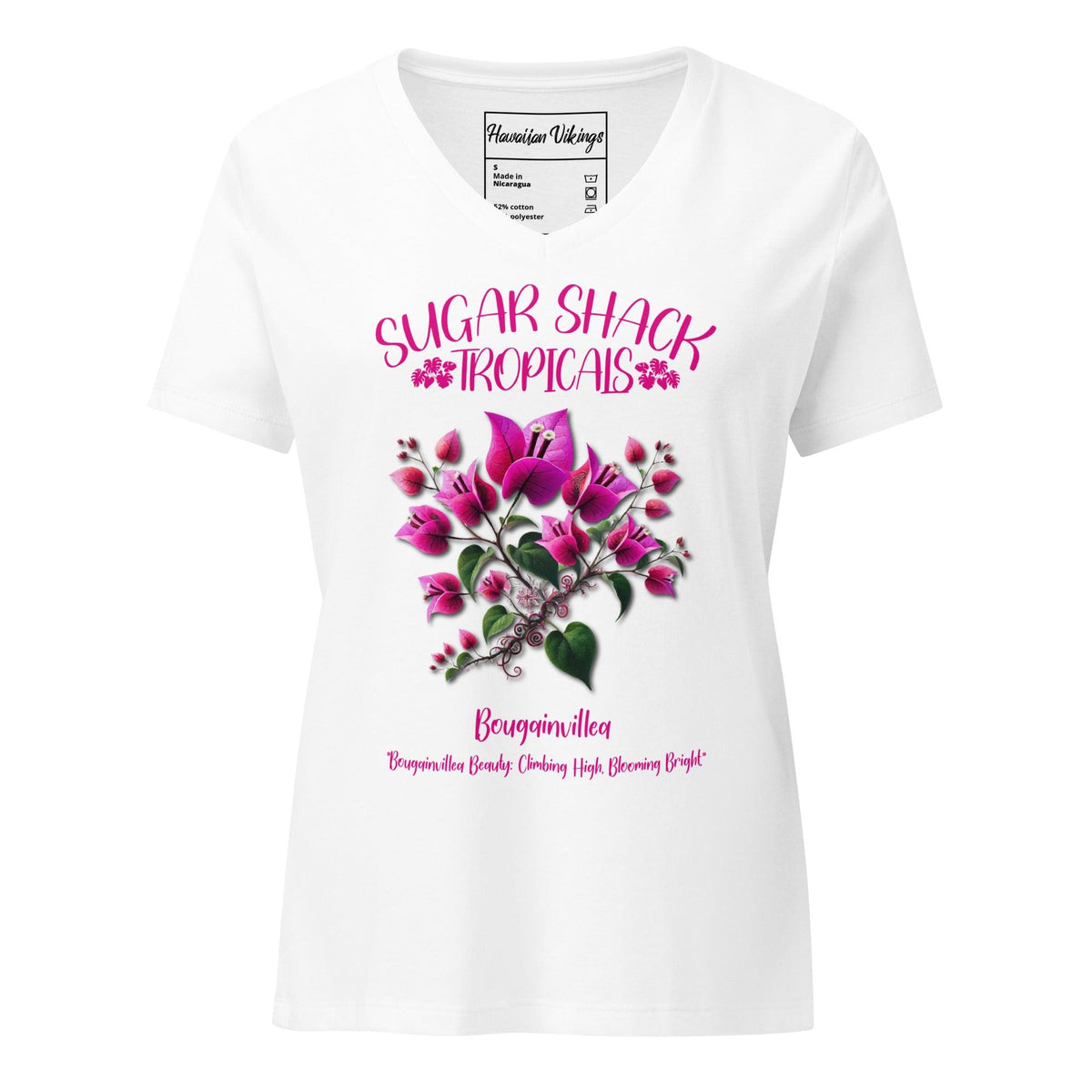 Bougainvillea Women’s relaxed v-neck t-shirt - Hawaiian Vikings