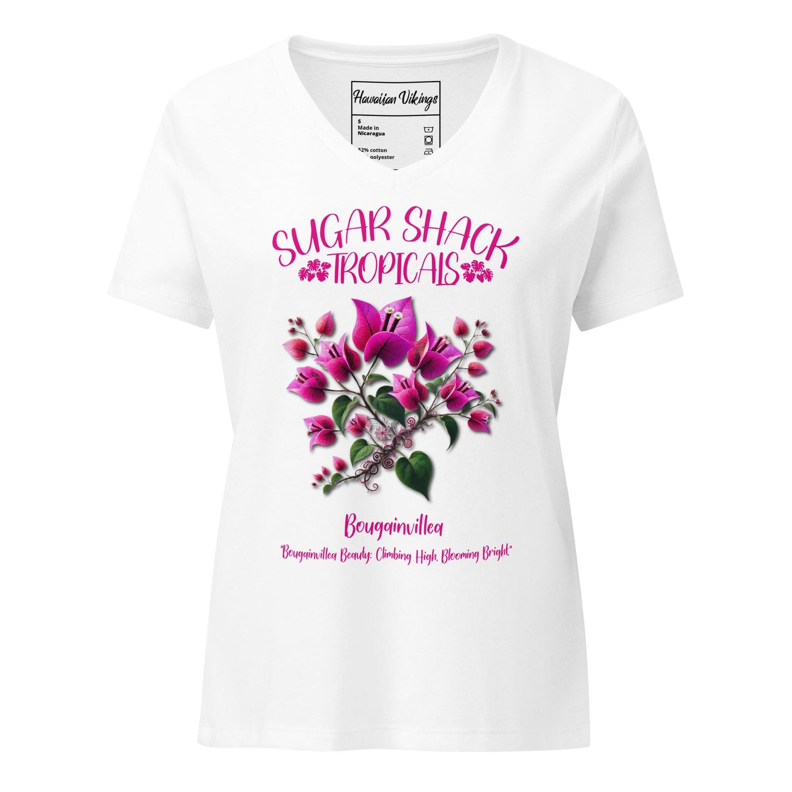 Bougainvillea Women’s relaxed v-neck t-shirt - Hawaiian Vikings