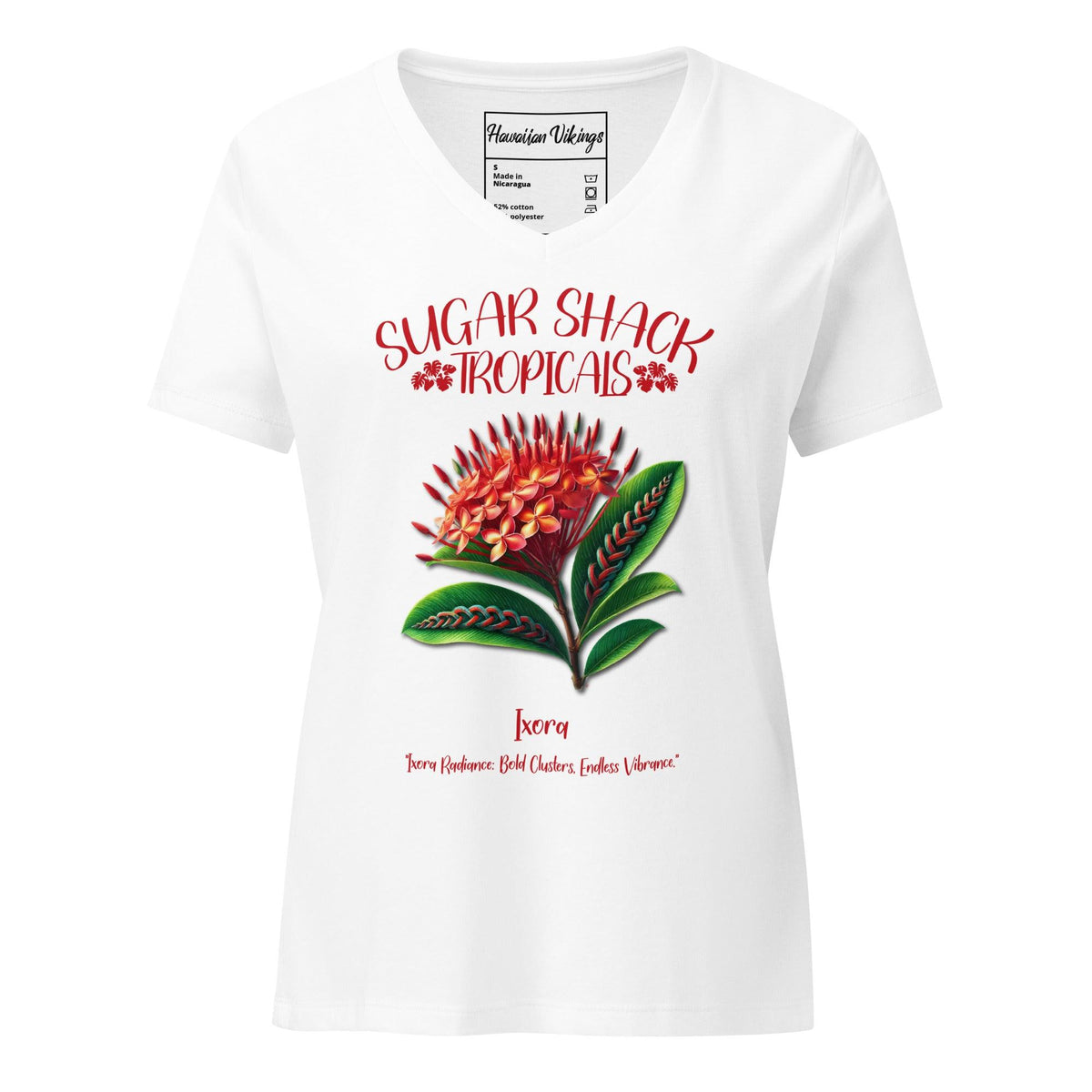 Ixora Women’s relaxed v-neck t-shirt - Hawaiian Vikings