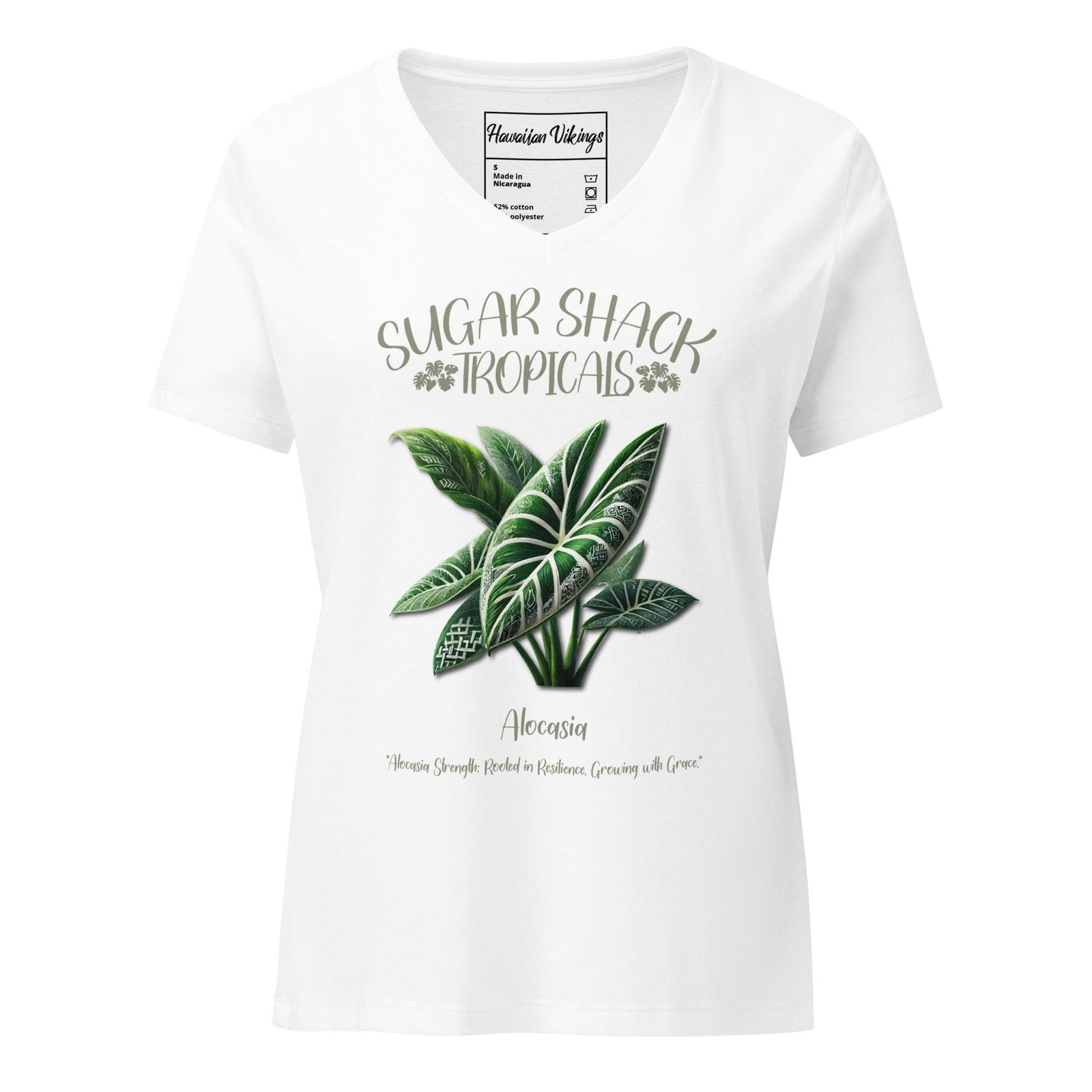 Alocasia Women’s relaxed v-neck t-shirt - Hawaiian Vikings