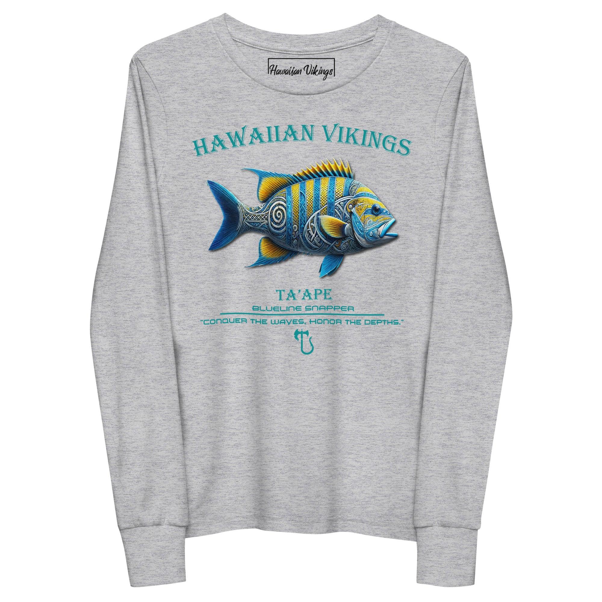 Blueline Snapper Youth Long Sleeve Tee - Hawaiian Vikings
