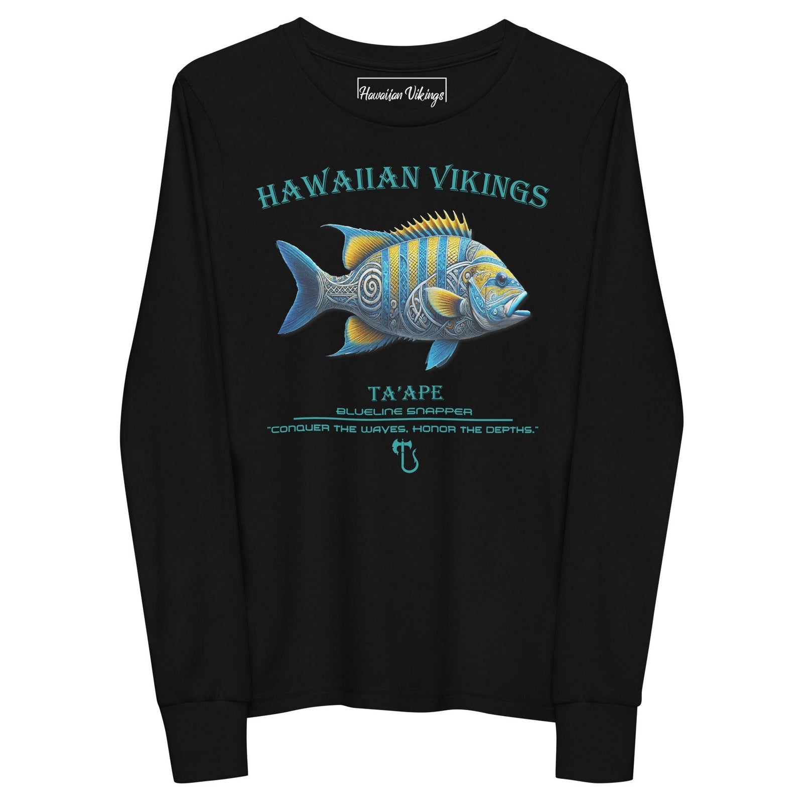 Blueline Snapper Youth Long Sleeve Tee - Hawaiian Vikings