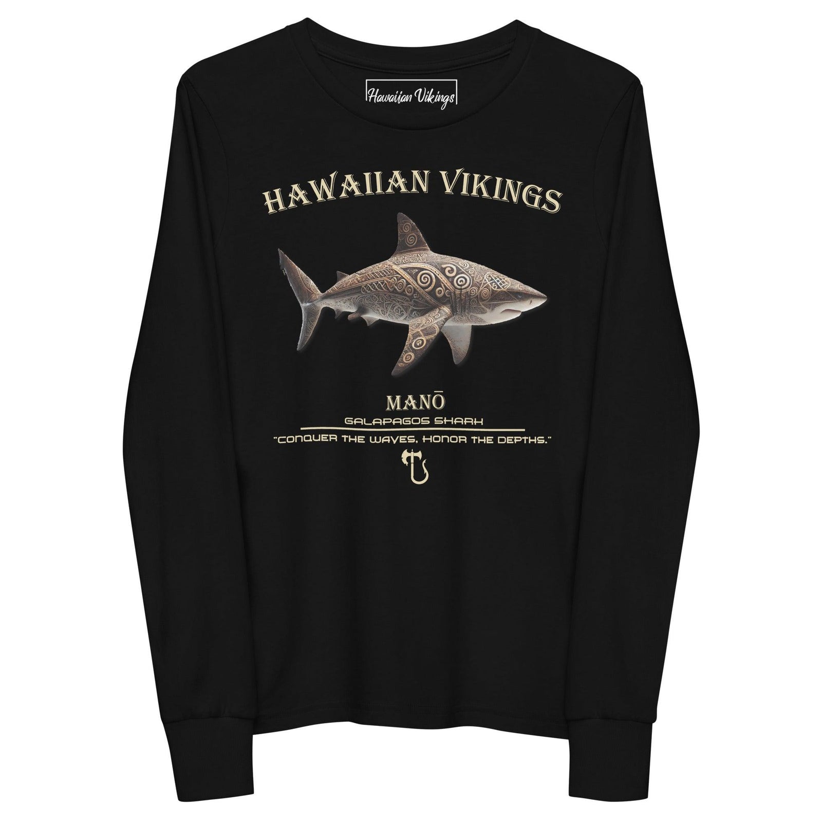 Galapagos Shark Youth Long Sleeve Tee - Hawaiian Vikings