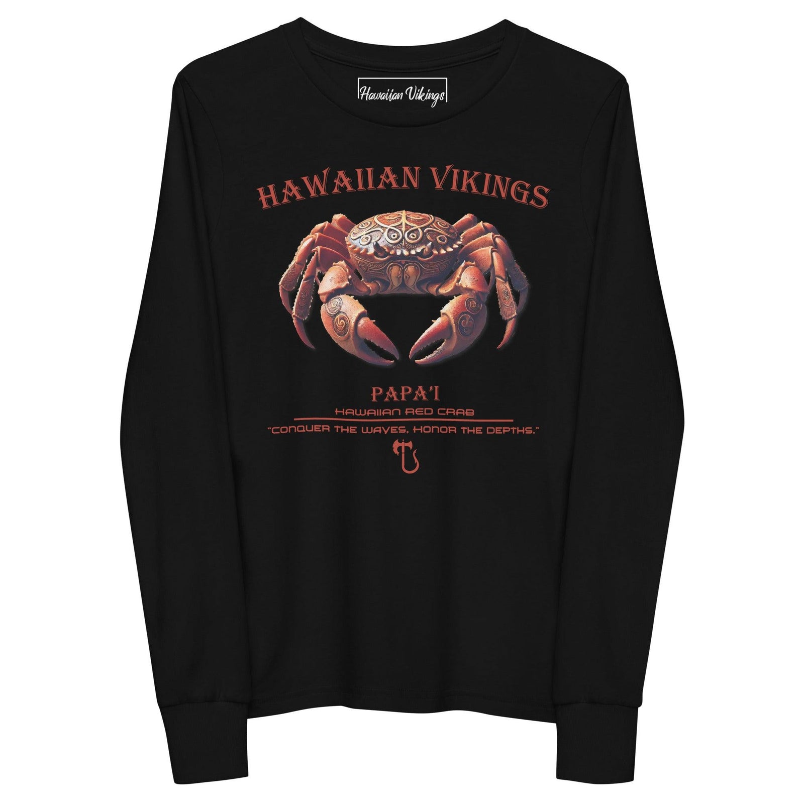 Hawaiian Red Crab Youth Long Sleeve Tee - Hawaiian Vikings